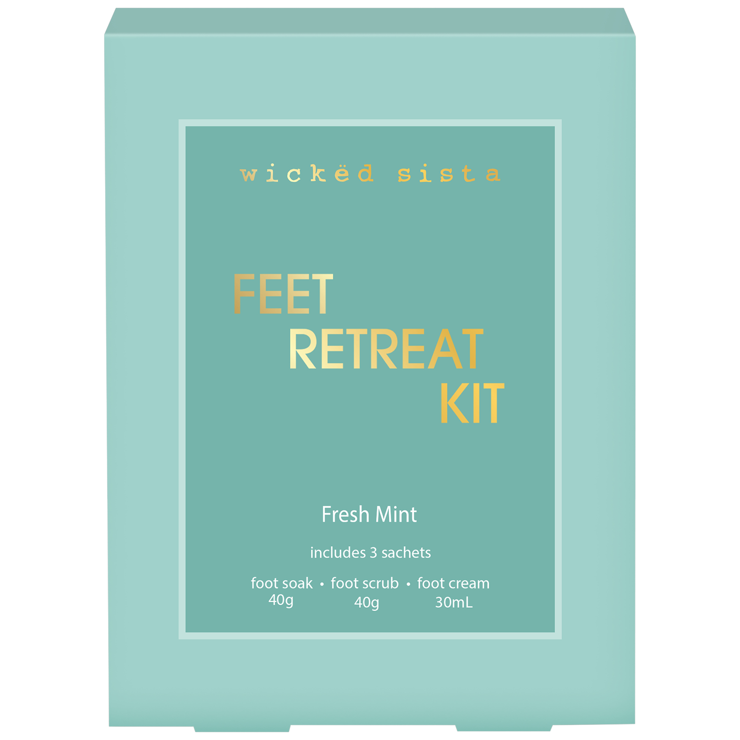 Wicked Sista Feet Retreat Kit Fresh Mint 1 each