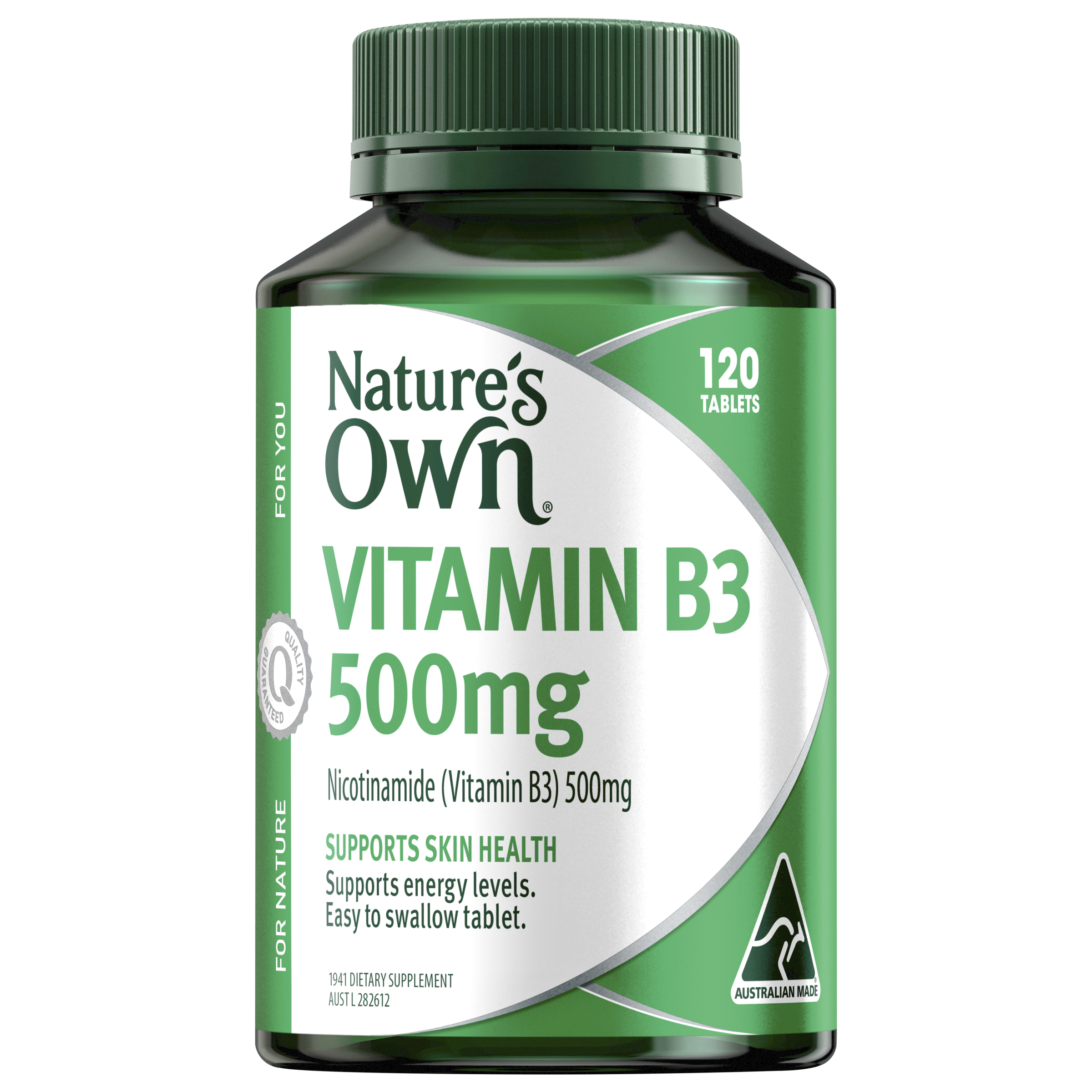 Nature's Own Vitamin B3 500mg 120 tablets - Image 1