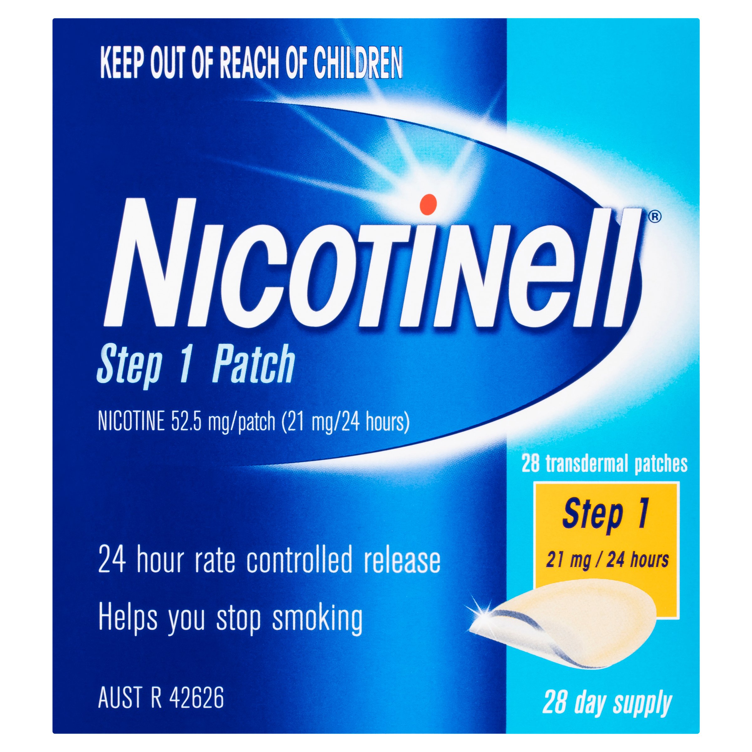 Nicotinell 24 Hour Patches 21mg Step 1 - 28 patches - Image 1