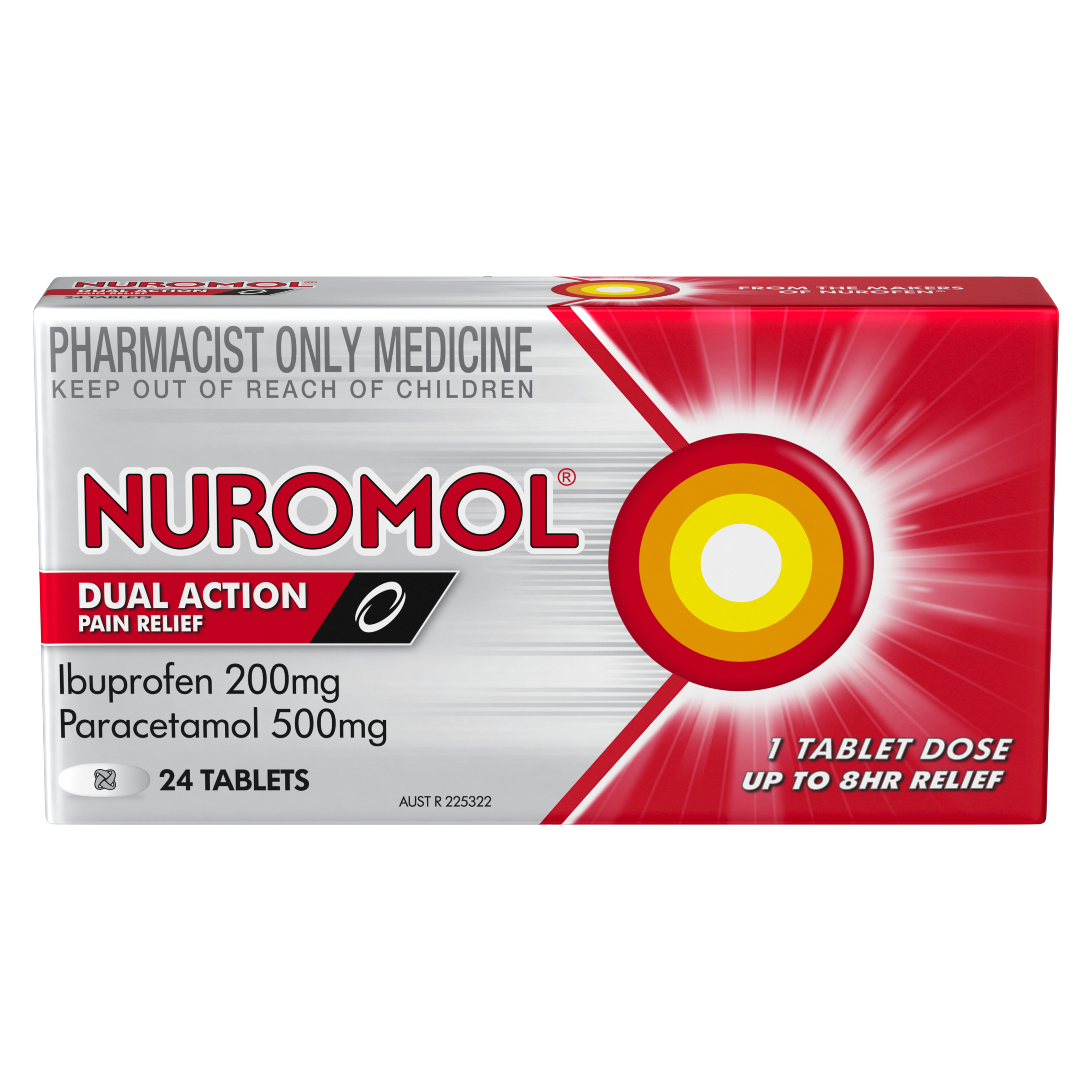 Nuromol Ibuprofen 200mg & Paracetamol 500mg - 24 tablets - Image 9