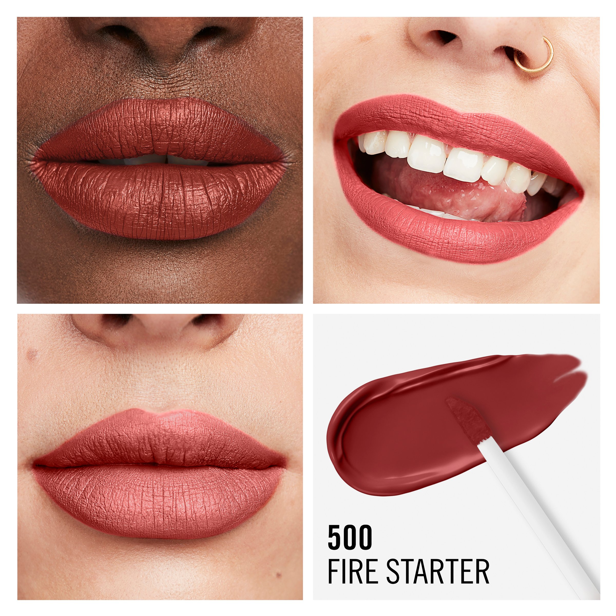 Rimmel Lasting Mega Matte Liquid Lipstick 500 Fire Starter 7.4ml - Image 5