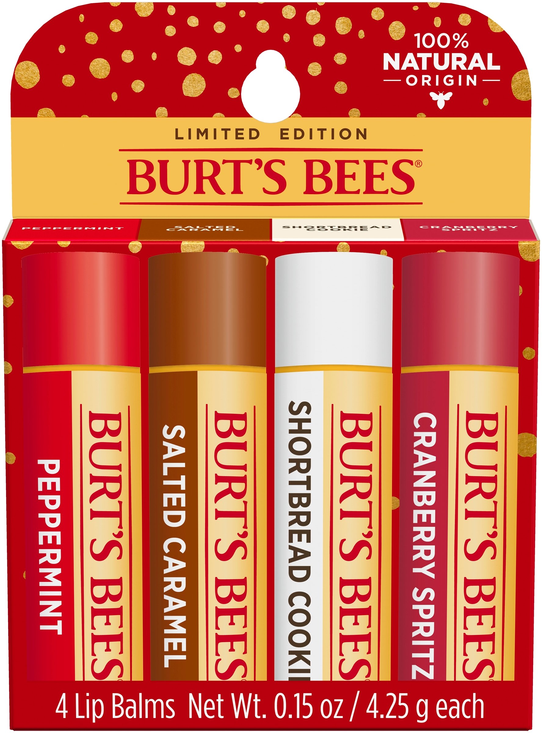 Burt's Bees Lip Balm Festive Fix 4 pack