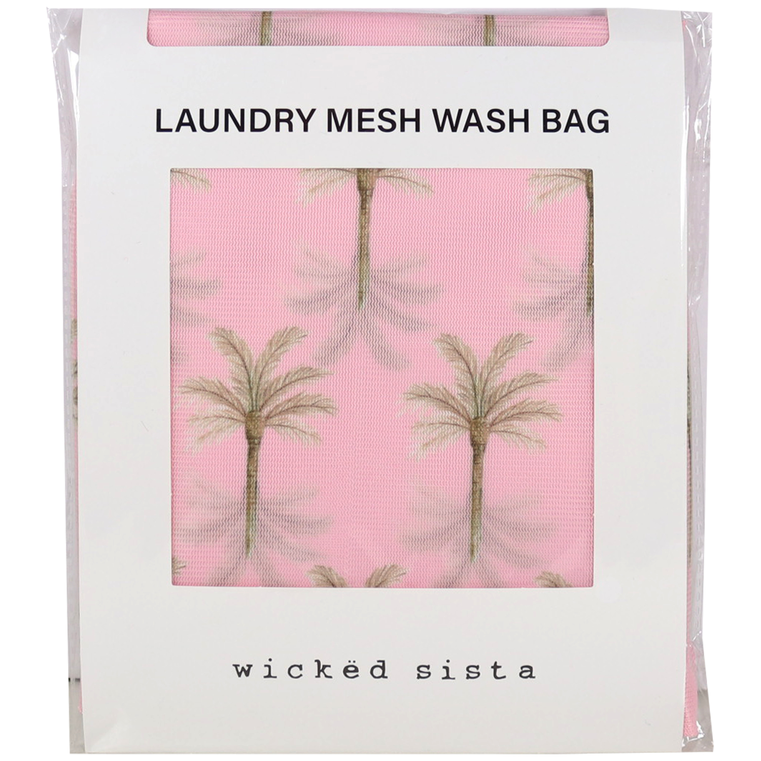 Wicked Sista Laundry Mesh Wash Bag Island Palm 1 each - Image 1
