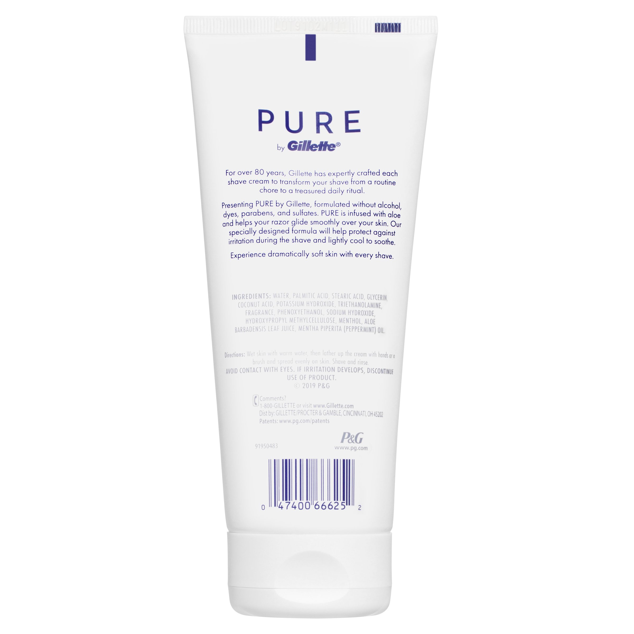 Gillette Pure Shave Cream 170g - Image 2