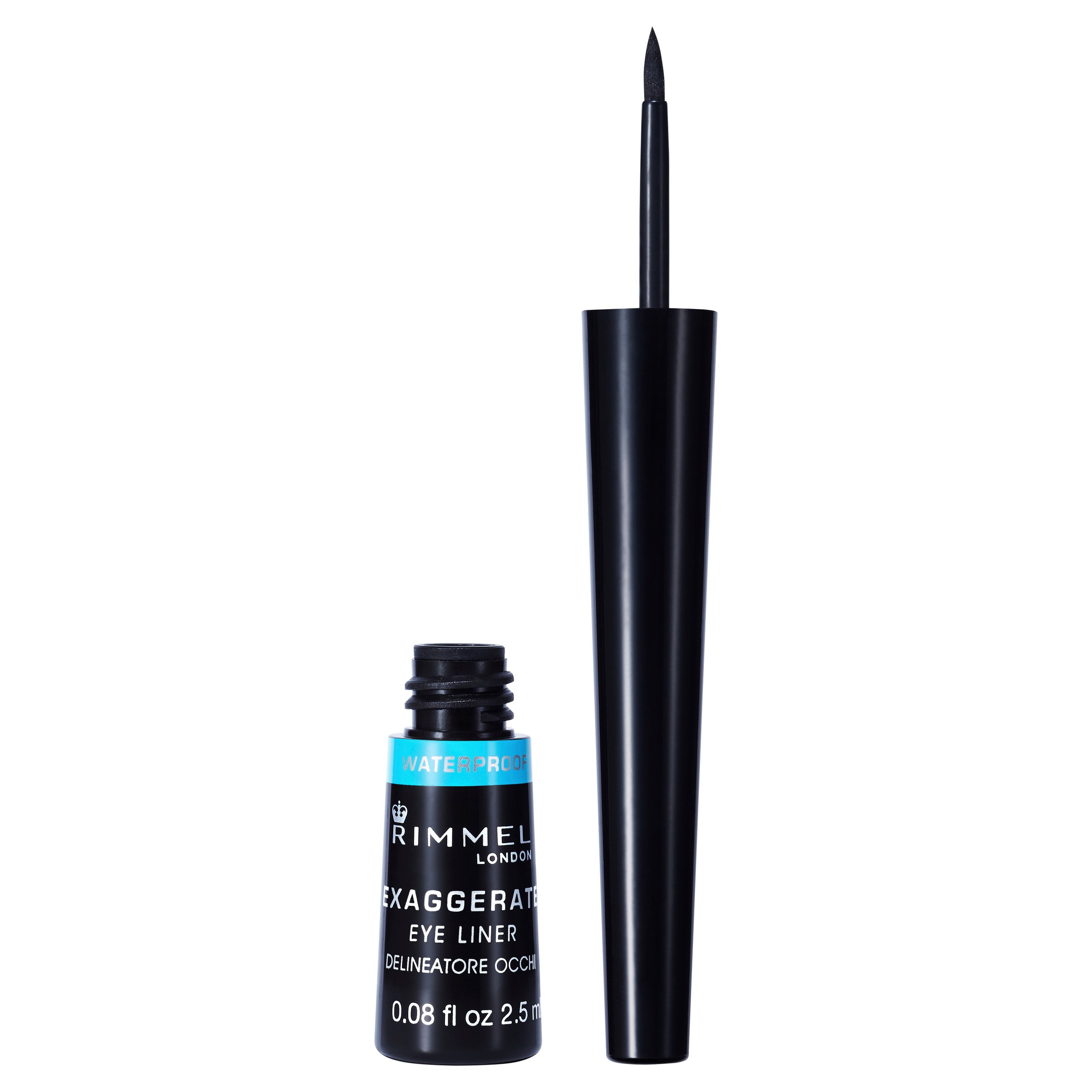 Rimmel Exaggerate Waterproof Eyeliner 100% Black 1 each - Image 1