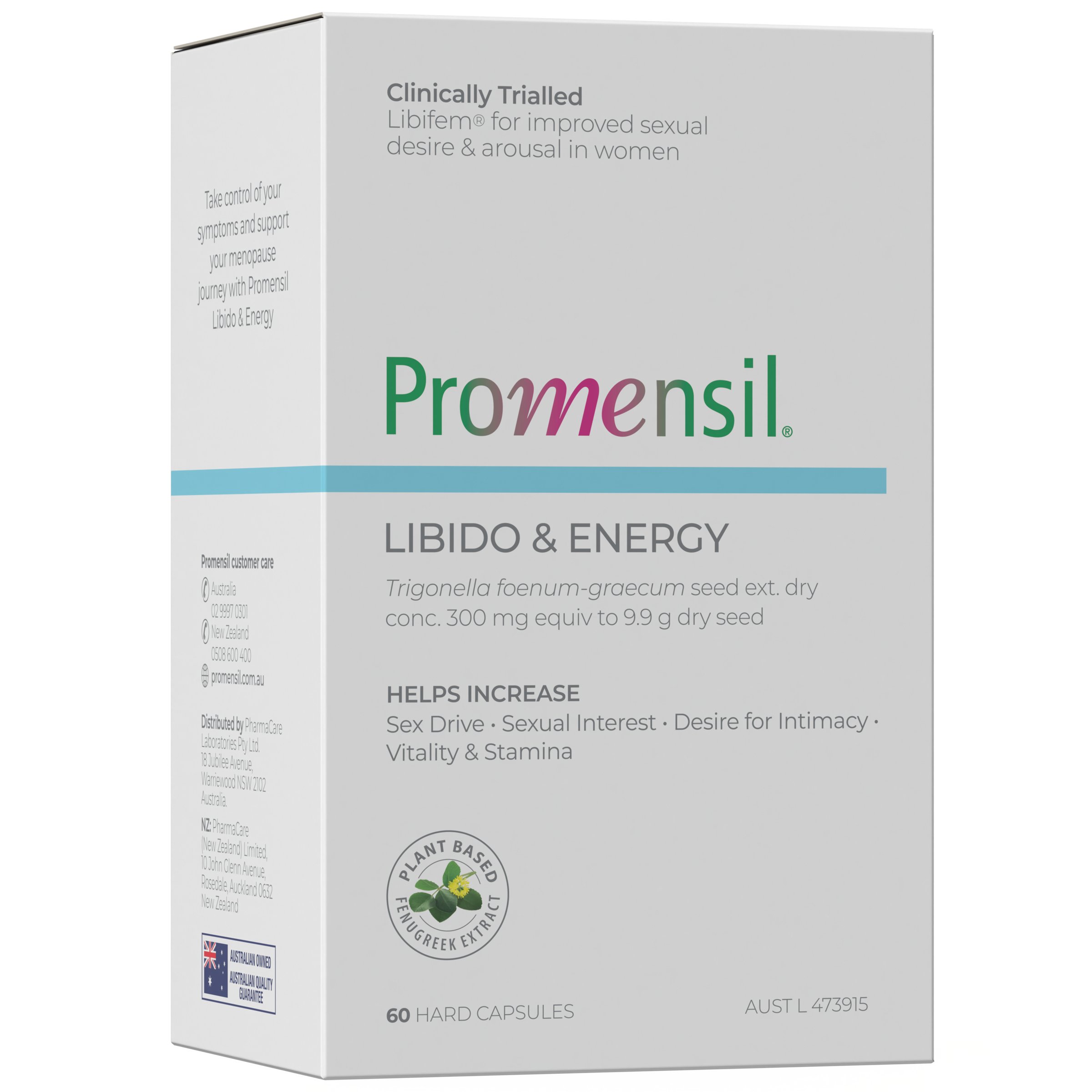 Promensil Libido & Energy 60 capsules - Image 1