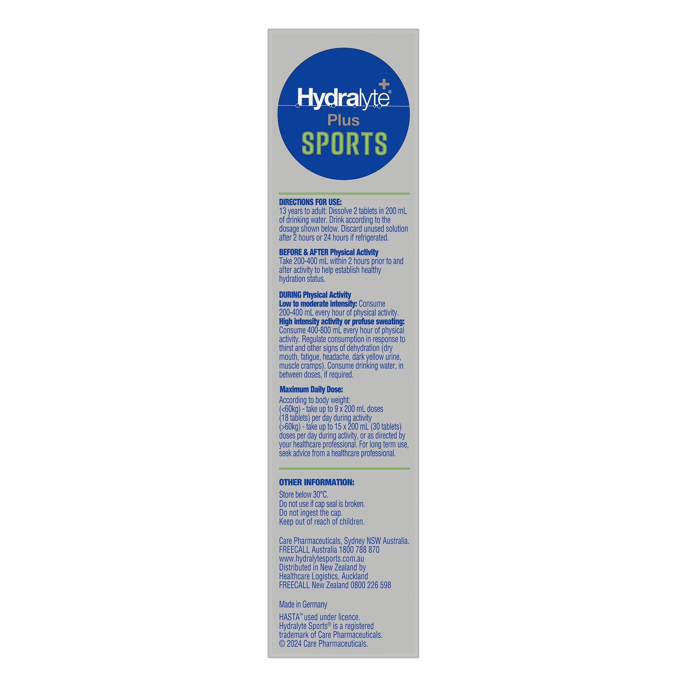 Hydralyte Plus Sports Effervescent Lemon Lime 20 tablets - Image 3
