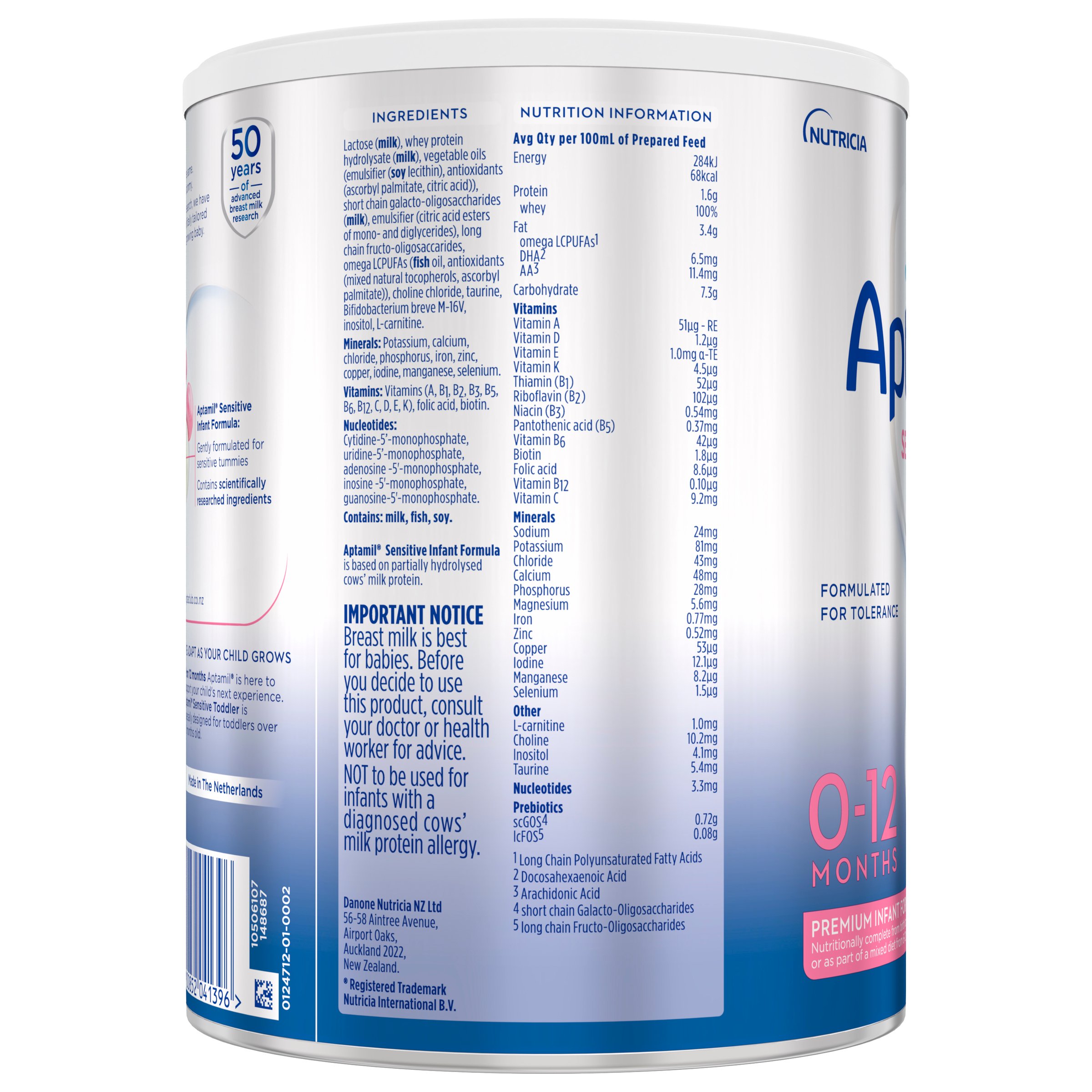 Aptamil Prosyneo Sensitive 0-12 Months 900g - Image 3