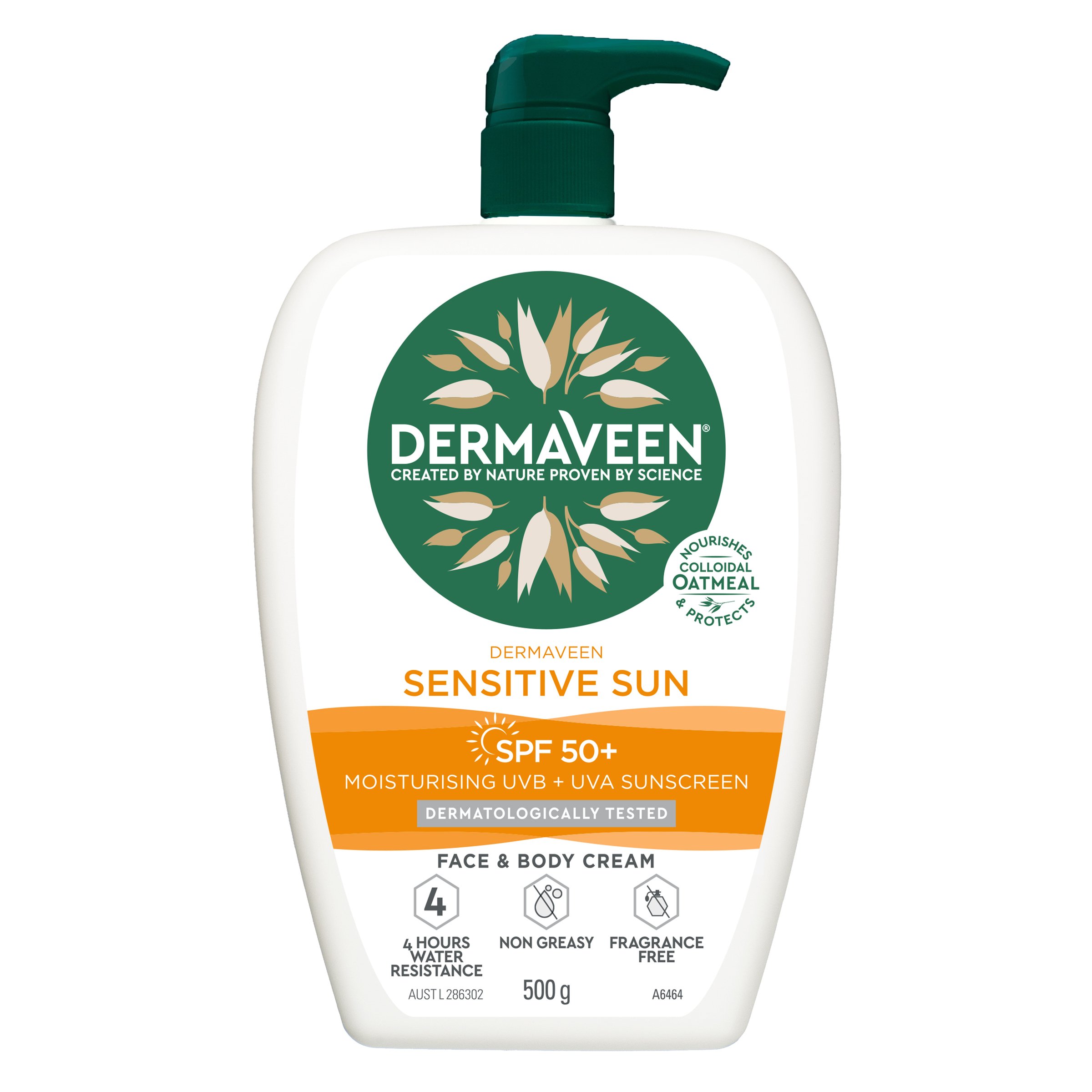 Dermaveen Sensitive Sun SPF50+ Face & Body Cream 500g - Image 1