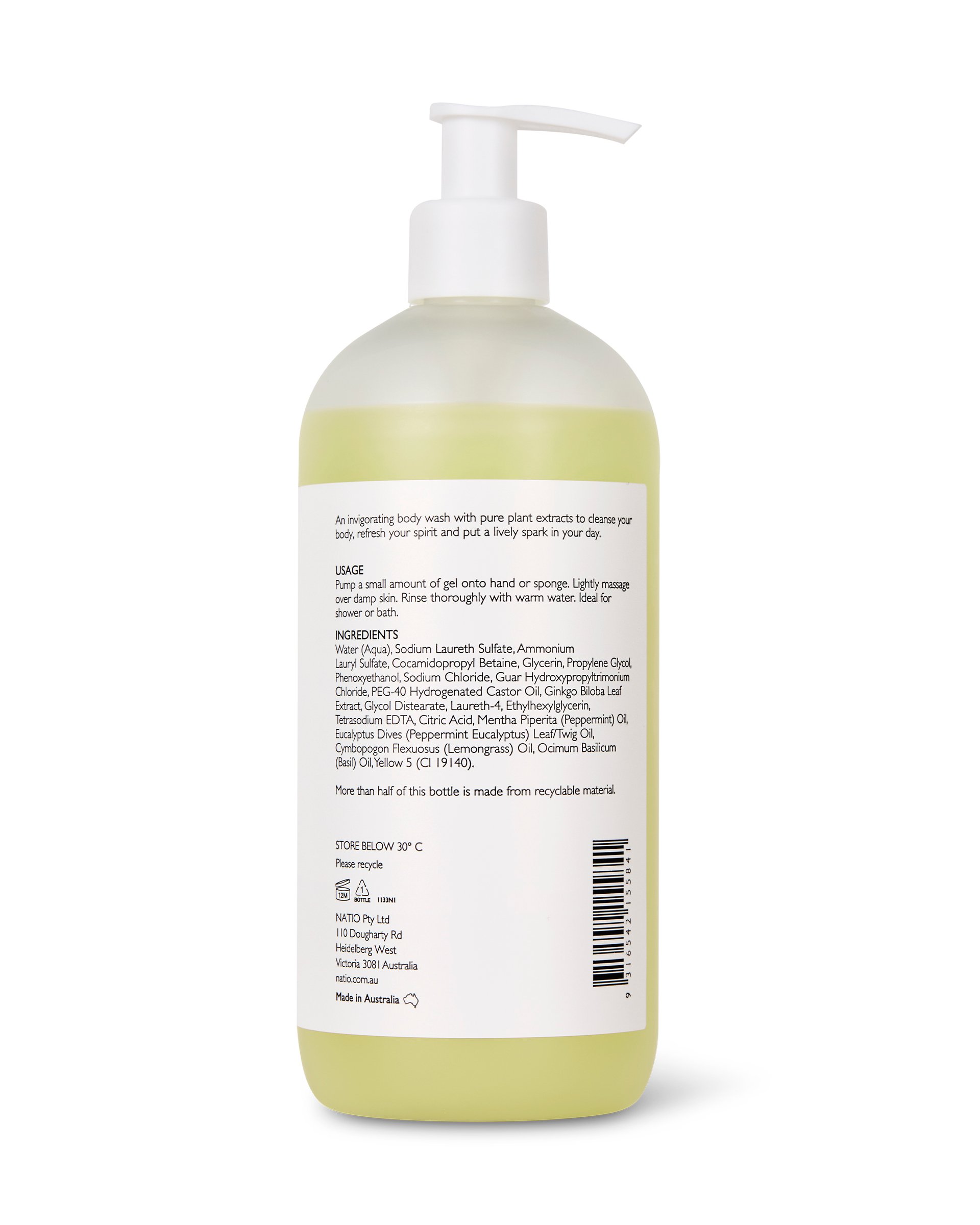 Natio Pep-Up Body Cleanser 500ml - Image 2