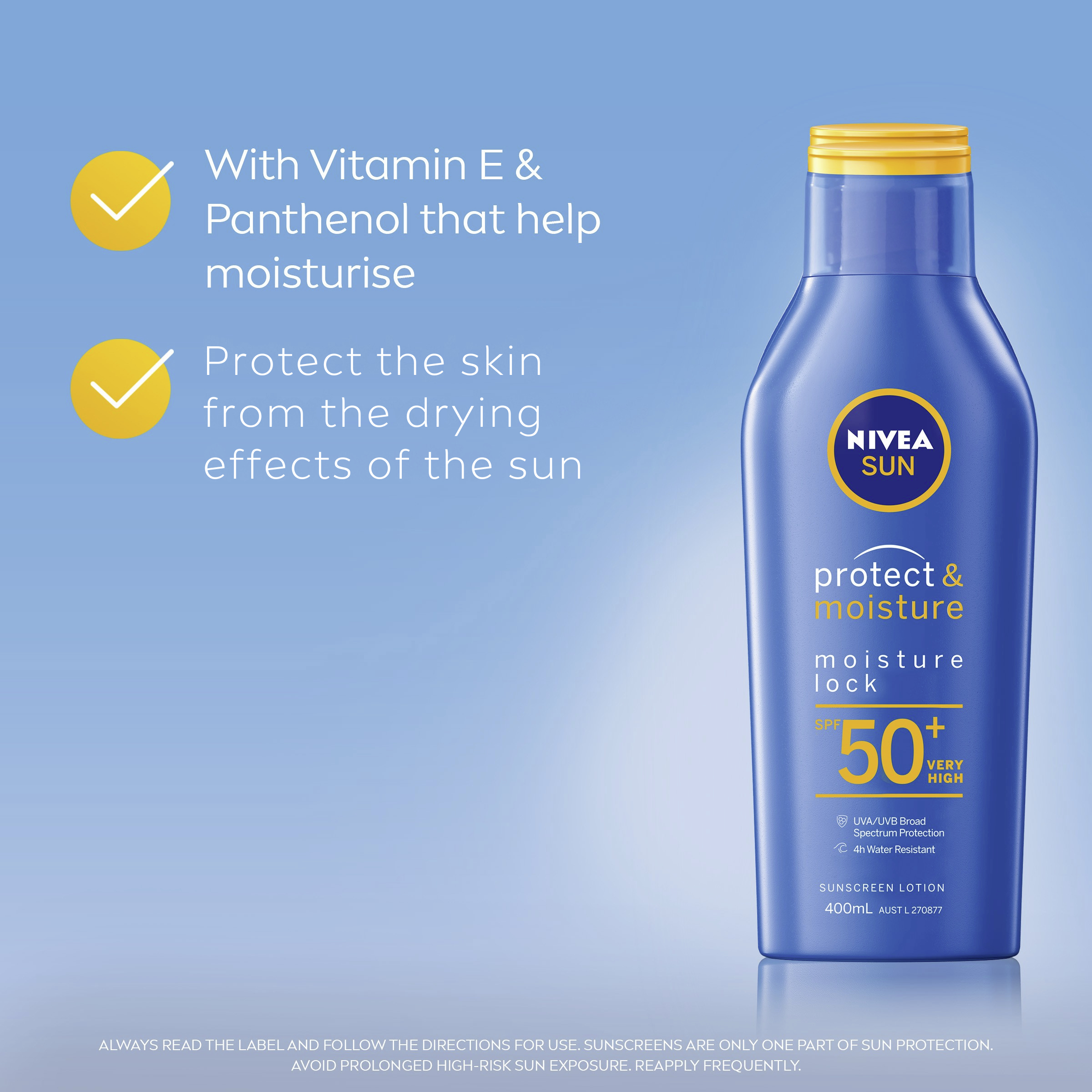 Nivea Sun Protect & Moisture Sunscreen Lotion SPF50+ - 400ml - Image 6