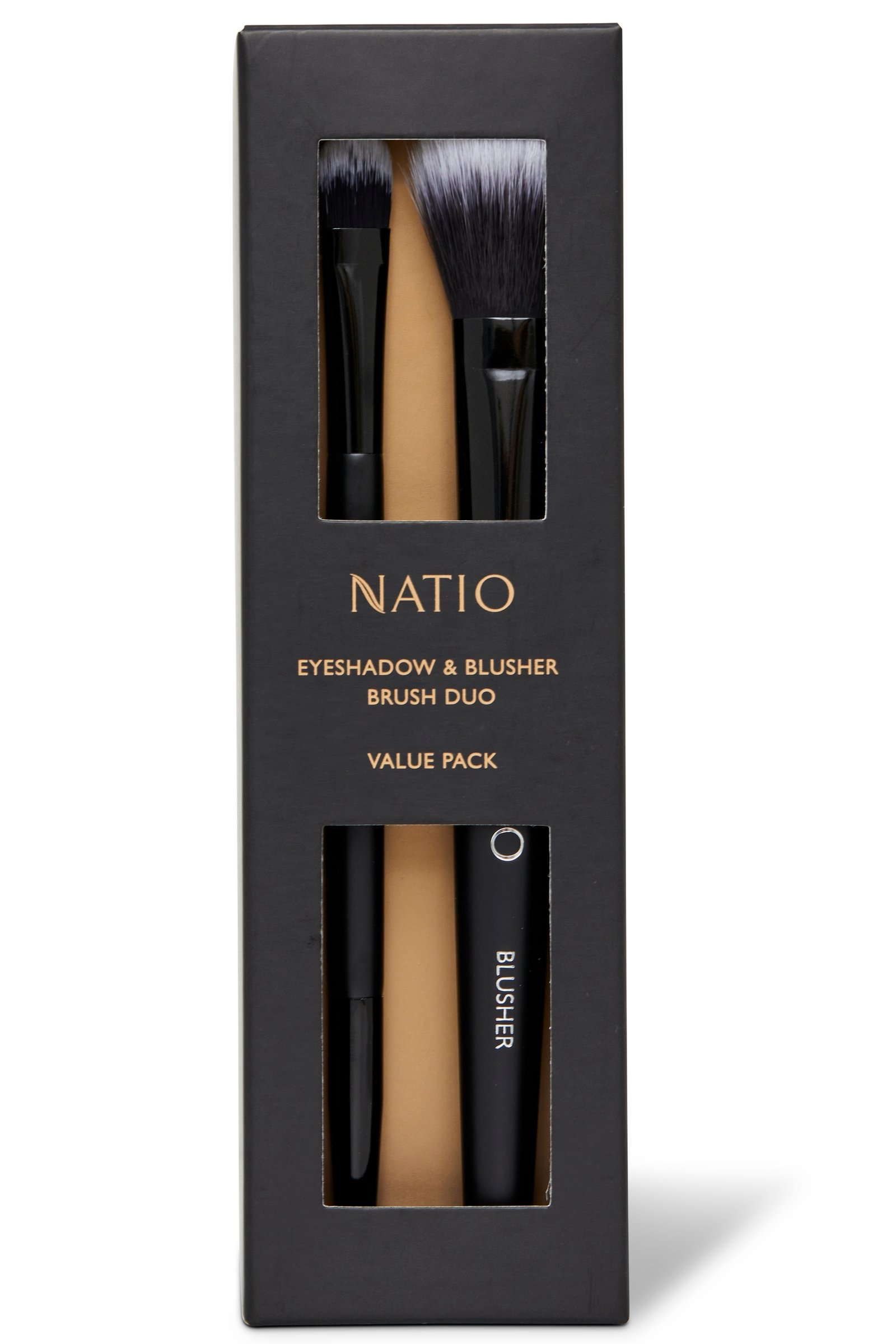 Natio Eyeshadow And Blusher Brush Duo 1 each - Image 3