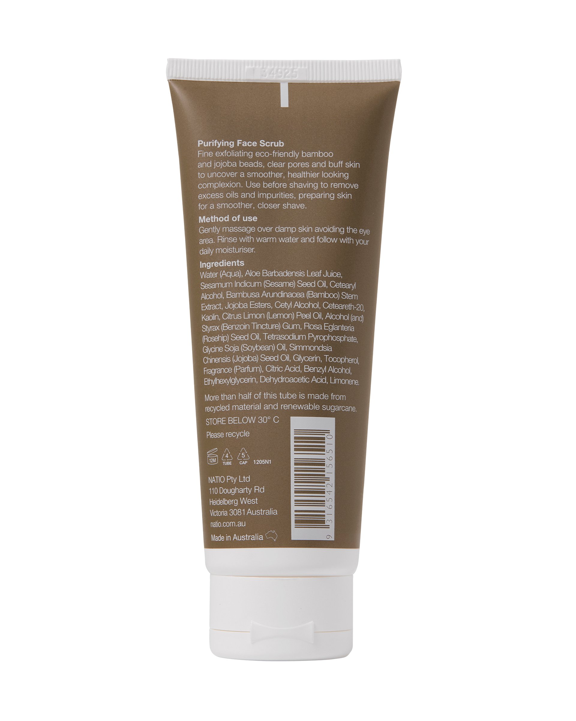 Natio For Men Purifying Face Scrub 100g - Image 2