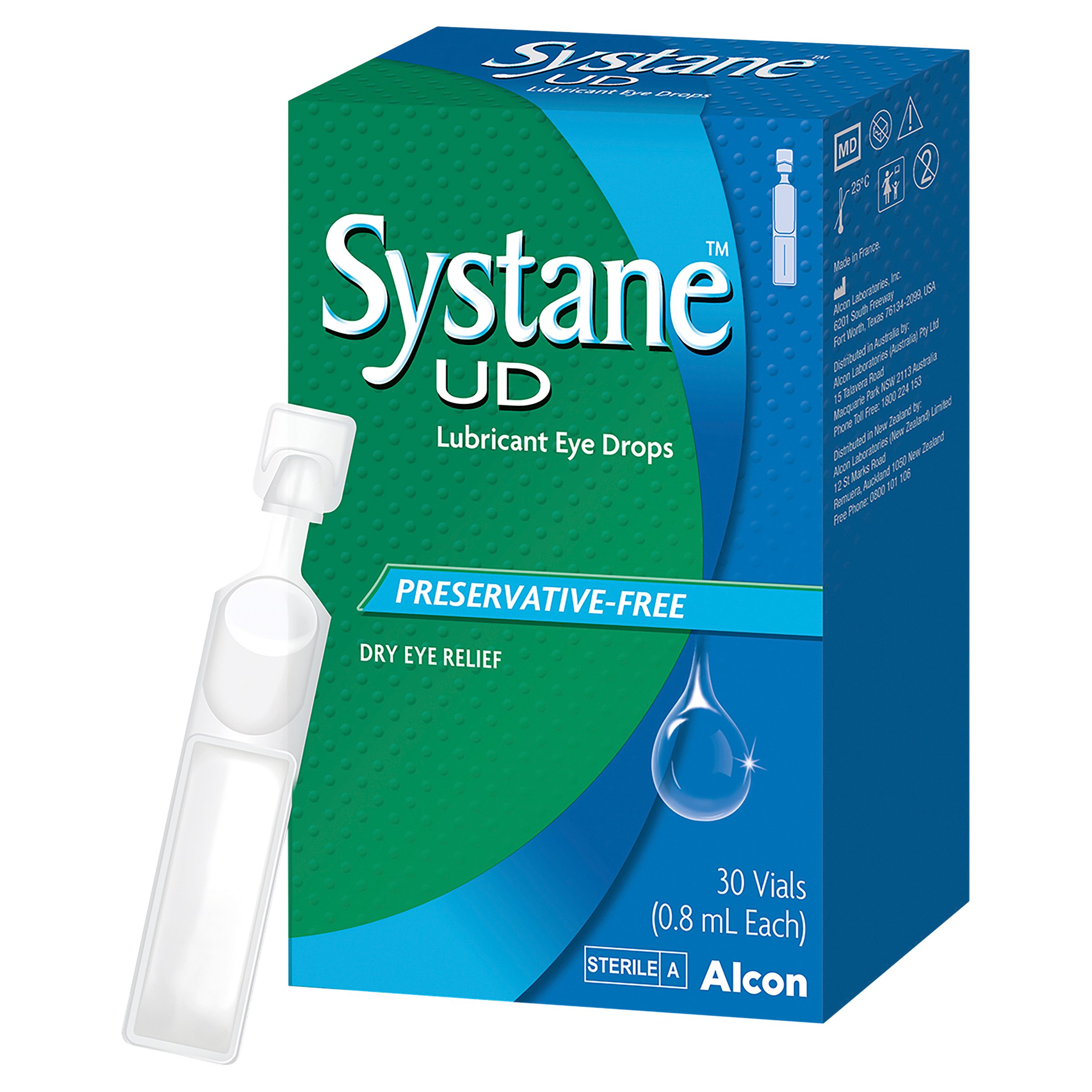 Systane Unit Dose Lubricant Eye Drops 0.8ml - 30 vials - Image 2