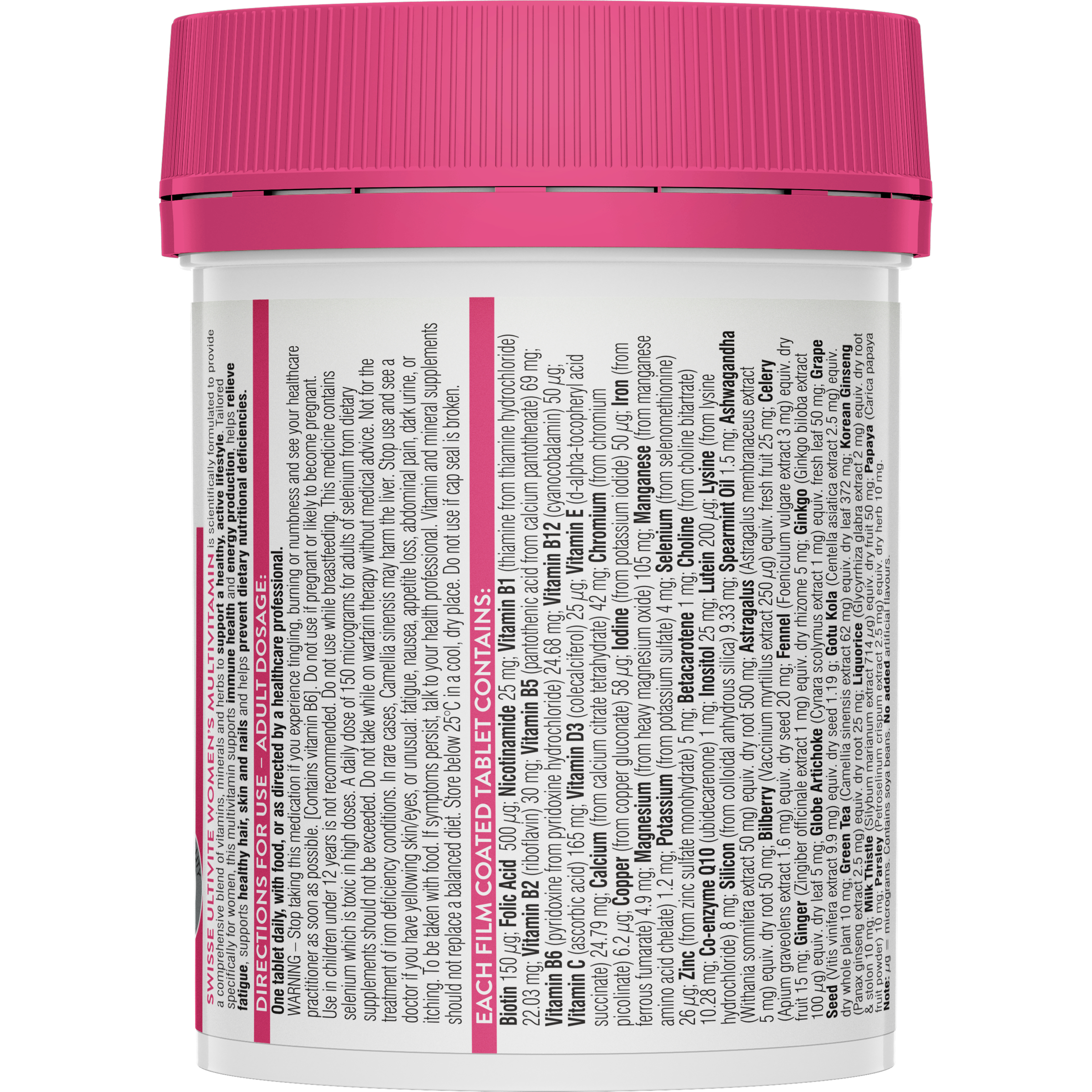 Swisse Ultivite Women's Multivitamin 120 tablets - Image 2