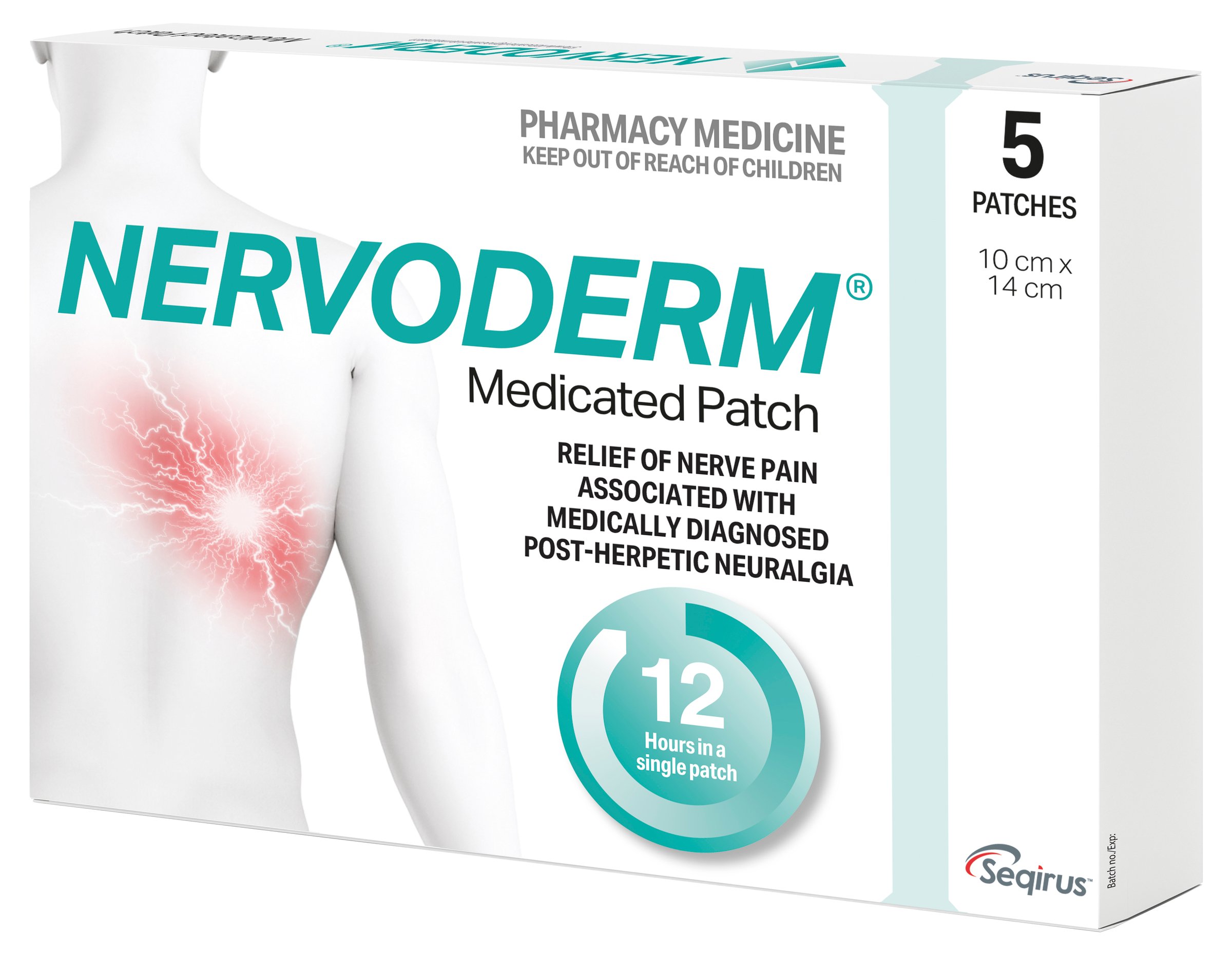 Nervoderm 5%w/w Lidocaine Medicated Patch 5 pack - Image 5