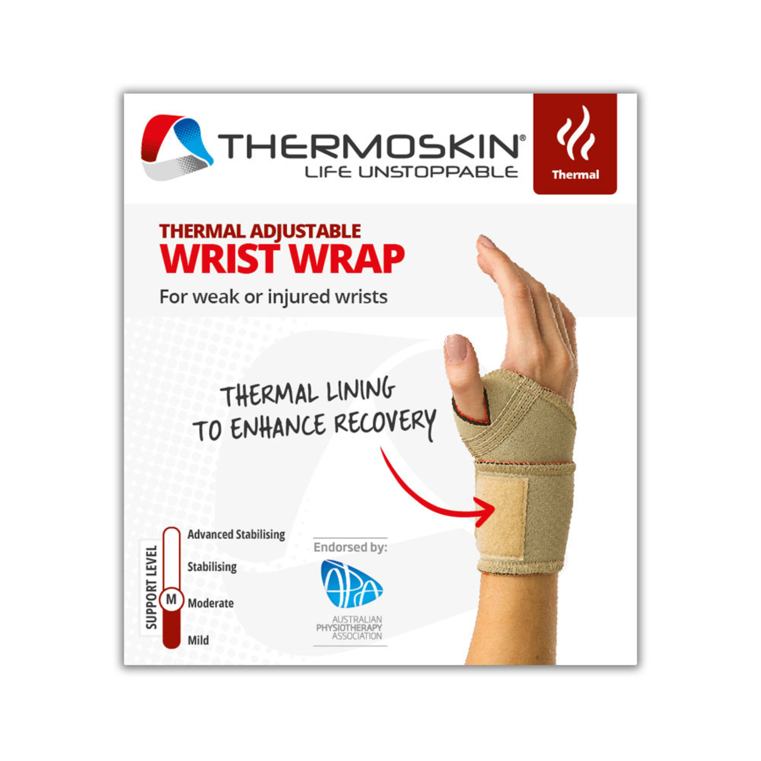Thermoskin Wrist Wrap Universal Therapy + Support Trioxon (86226) Large/Extra Large 1 each - Image 2