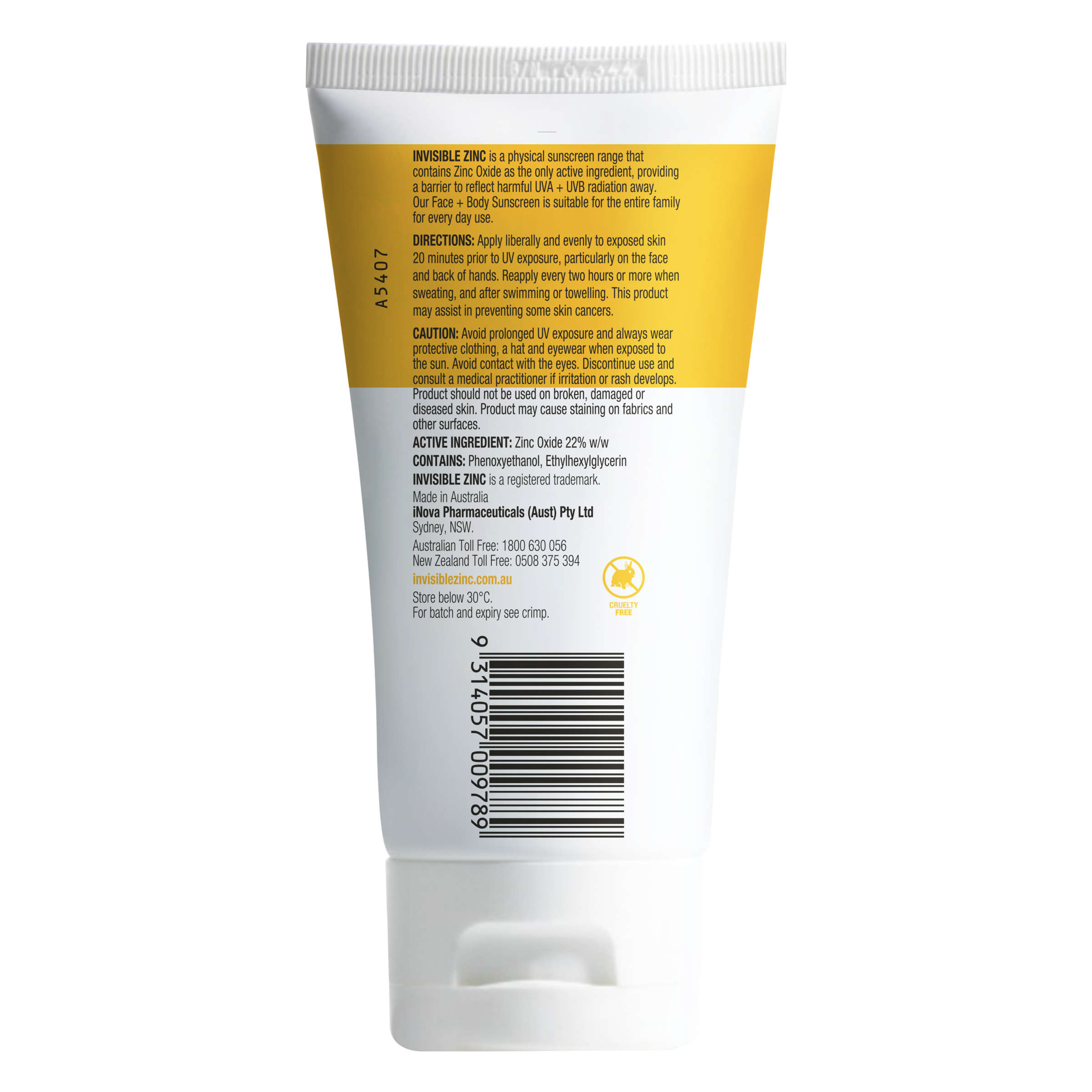 Invisible Zinc Face & Body SPF50 - 150g - Image 4