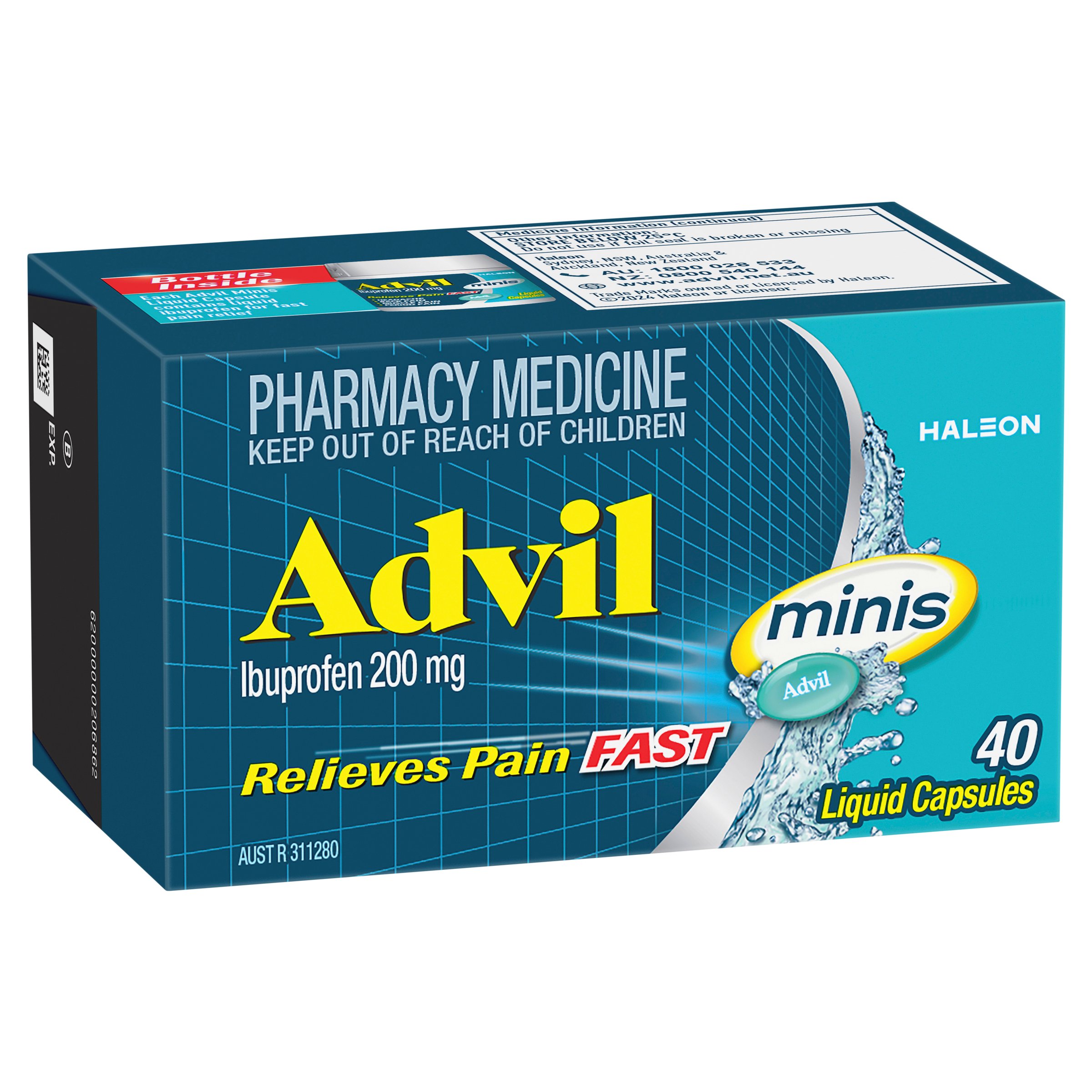 Advil Ibuprofen 200mg Minis 40 liquid capsules - Image 9