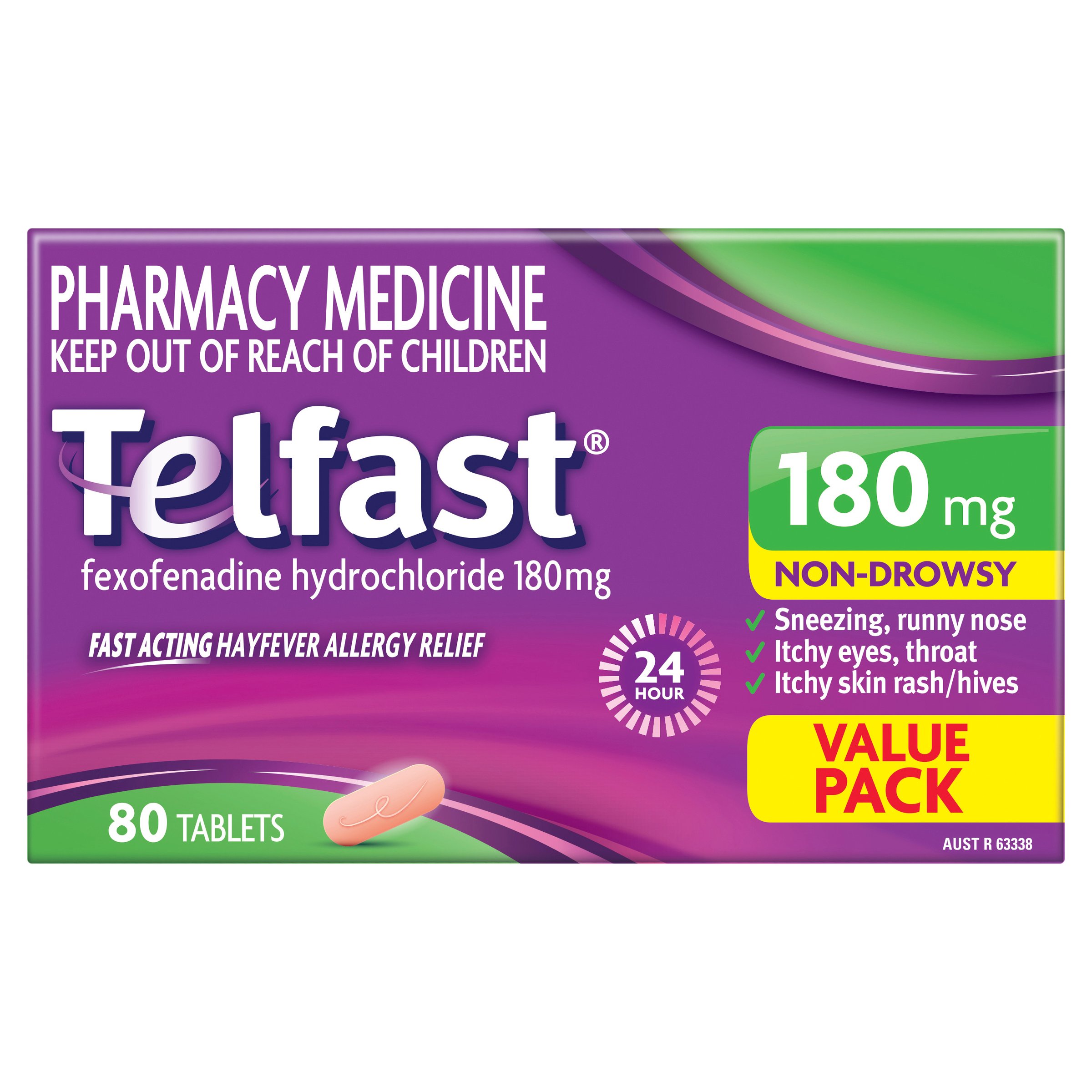 Telfast 180mg - 80 tablets - Image 1