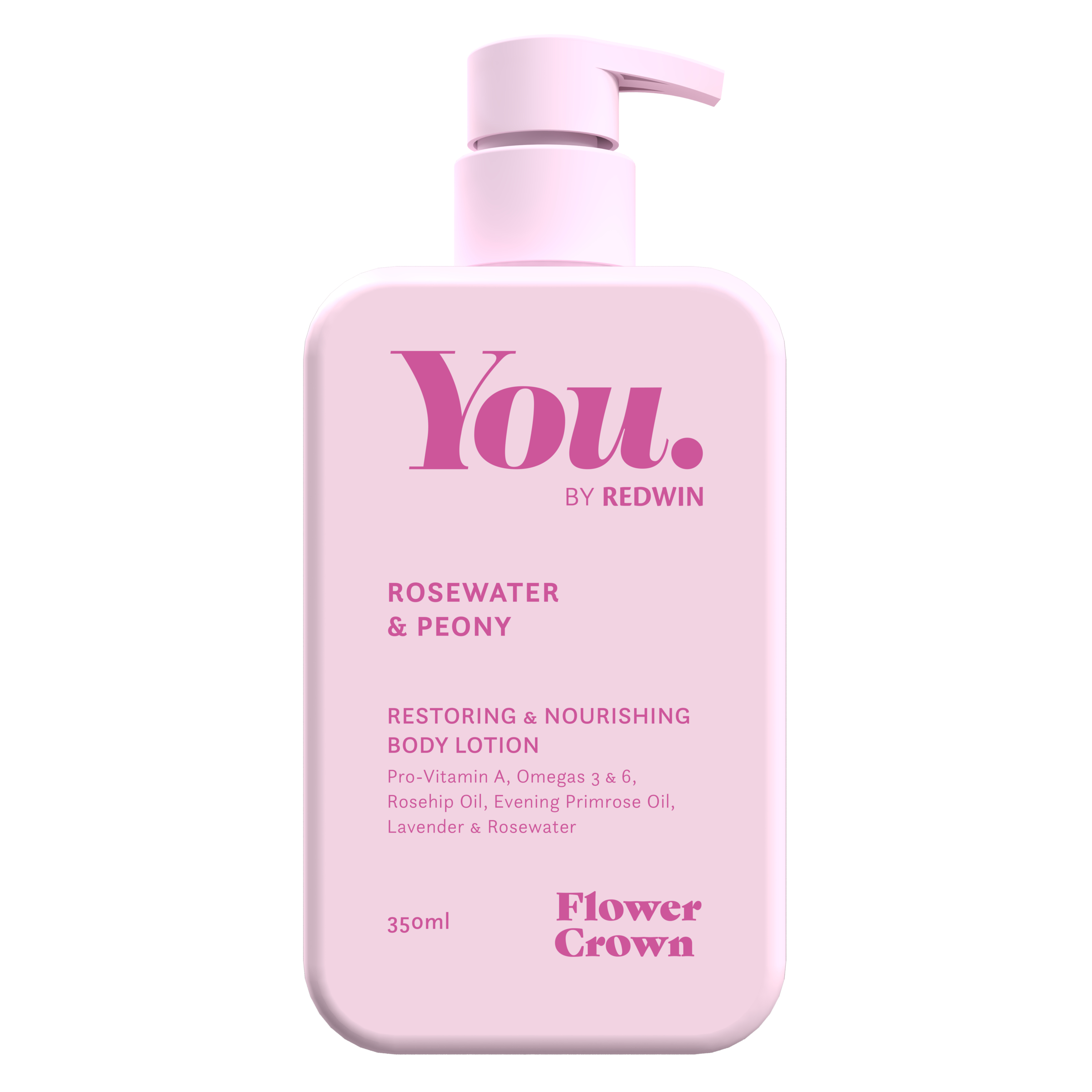 You By Redwin Flower Crown Rosewater & Peony Body Lotion 350ml - Image 1