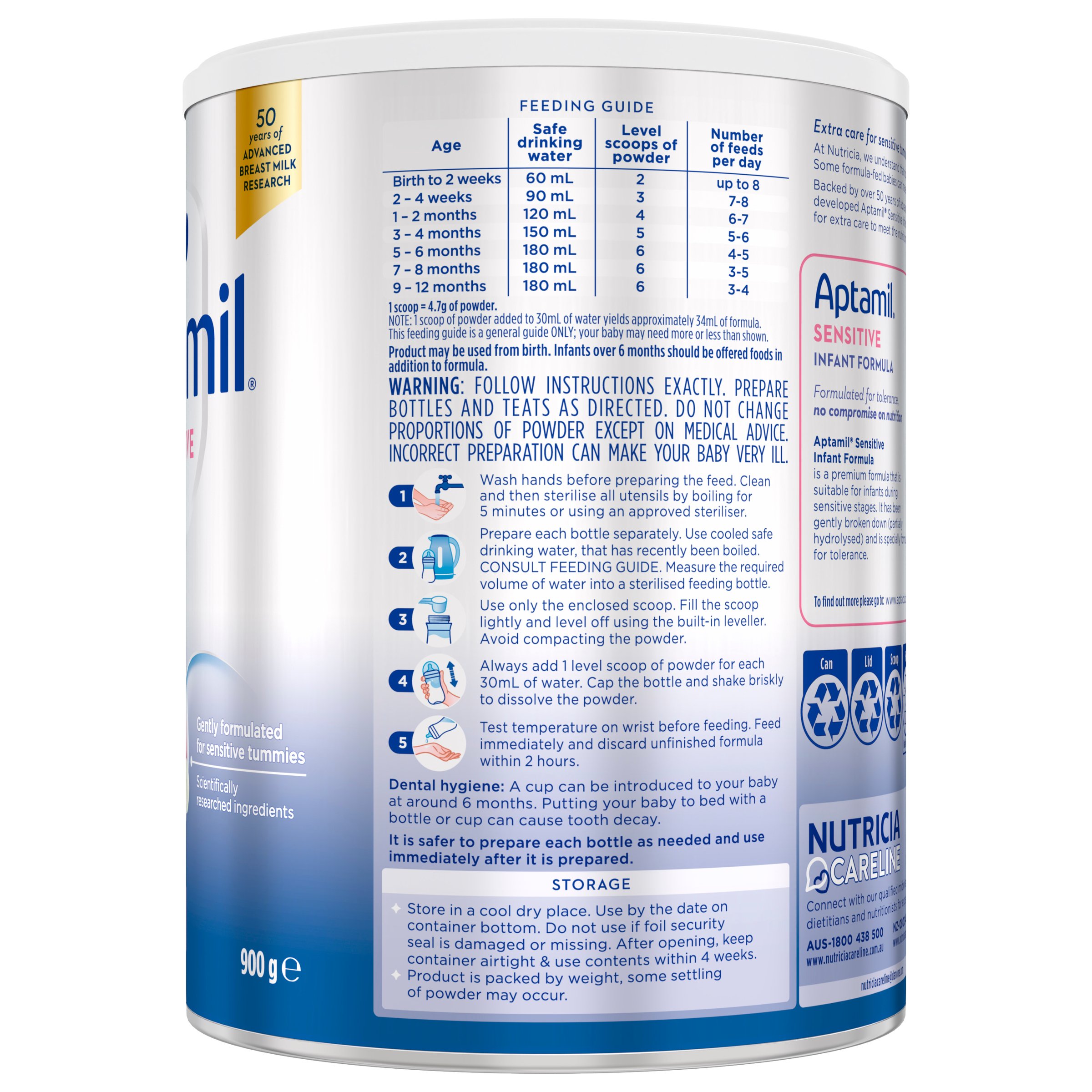 Aptamil Prosyneo Sensitive 0-12 Months 900g - Image 4