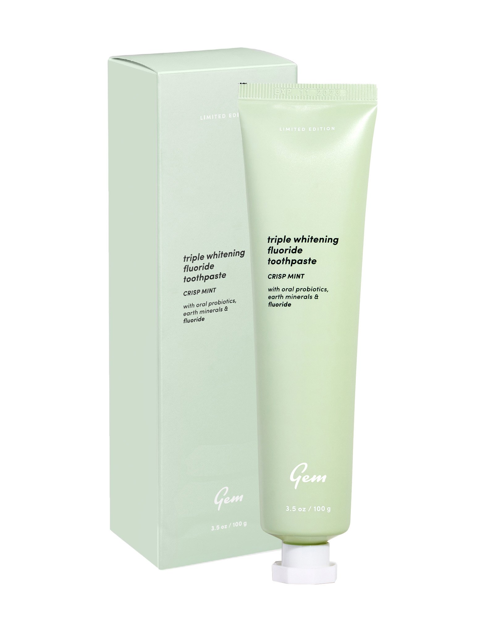 Gem Triple Whitening Toothpaste Fluoride Mint 100g - Image 1