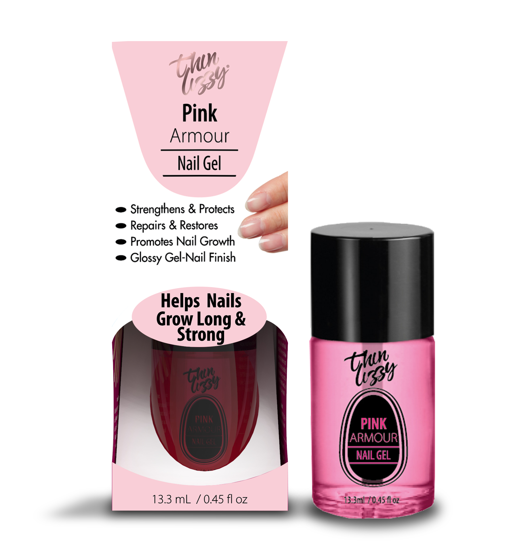 Thin Lizzy Pink Armour Nail Gel 1 each - Image 1