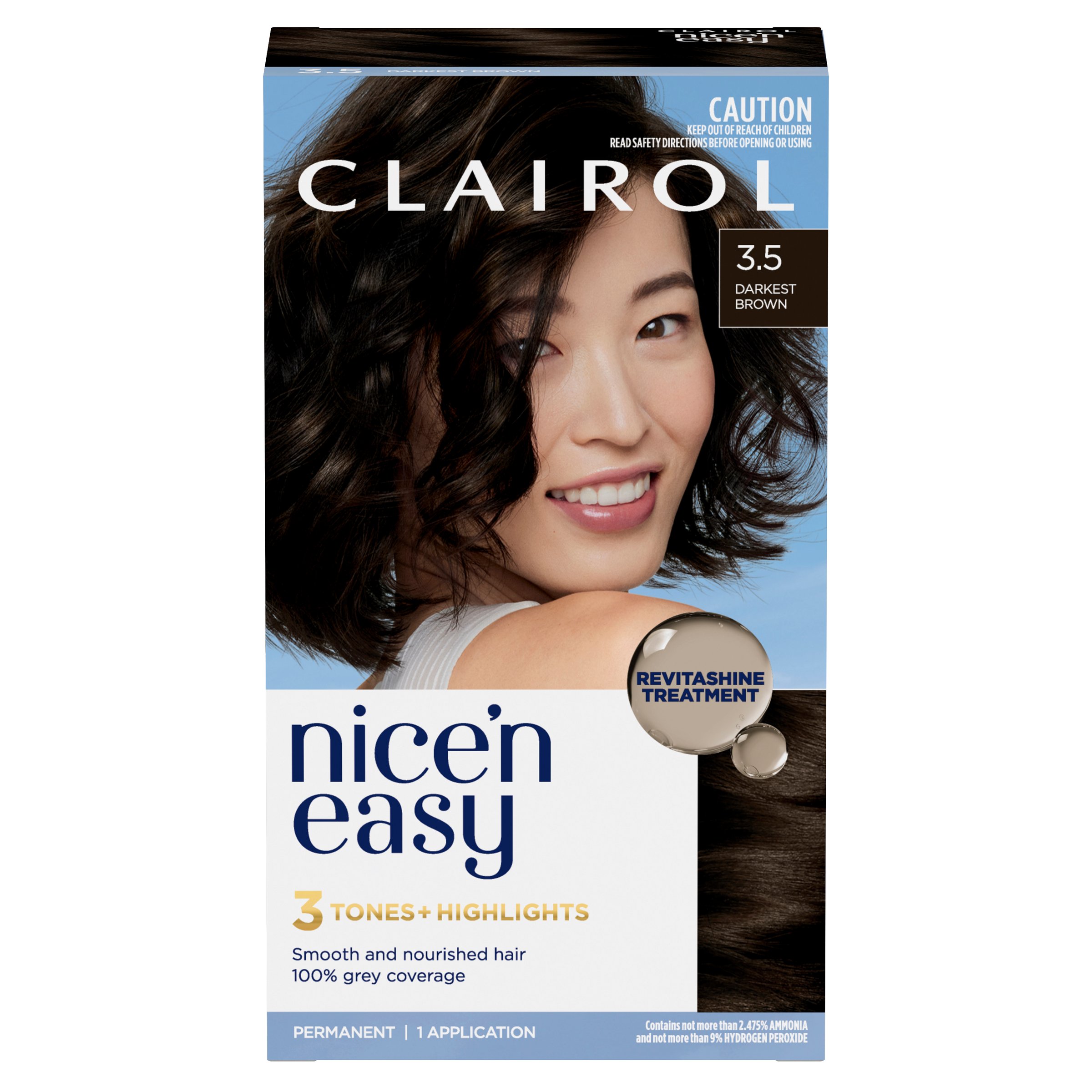 Clairol Nice'n Easy 3.5 Natural Darkest Brown 1 pack - Image 1