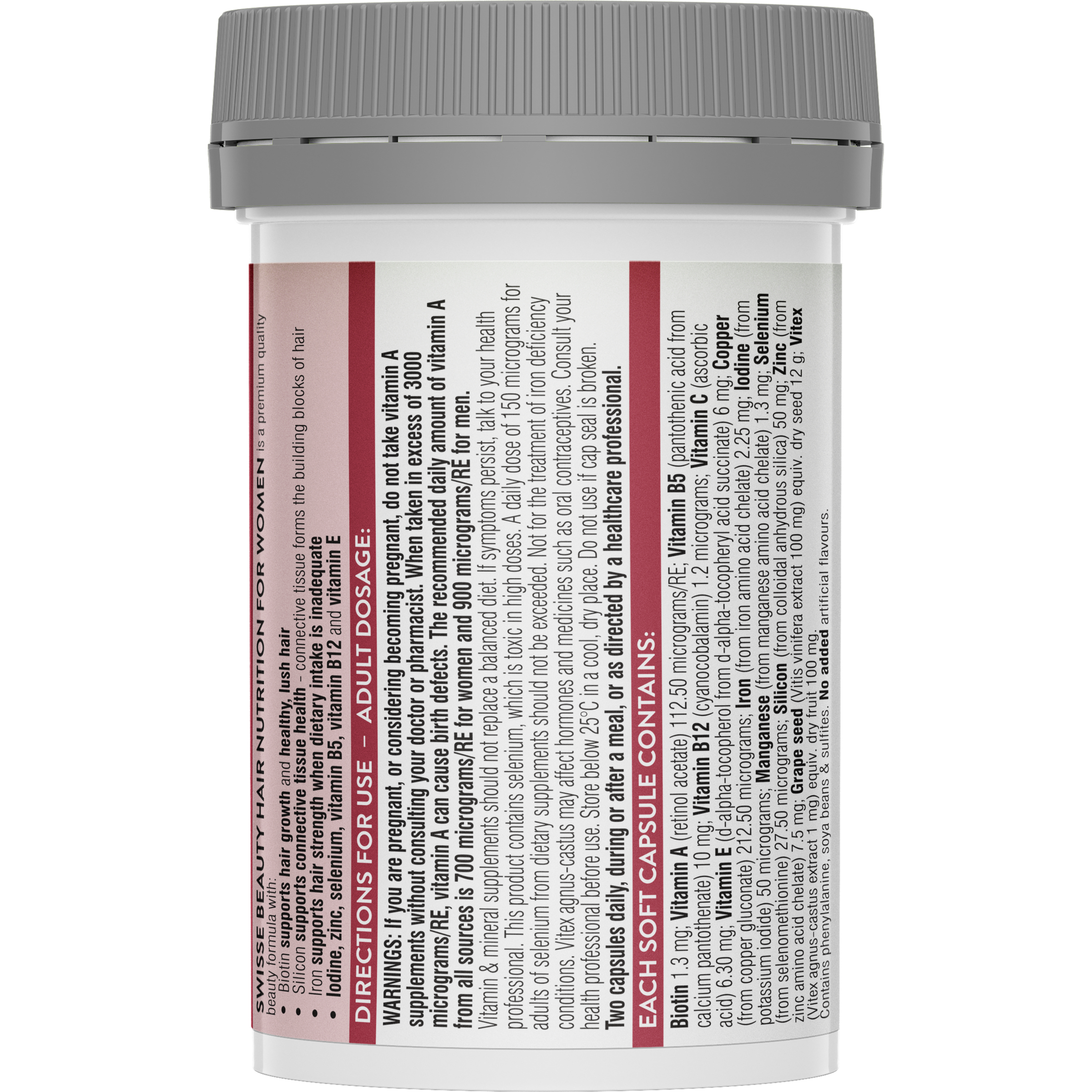 Swisse Beauty Hair Nutrition Women 60 capsules - Image 2