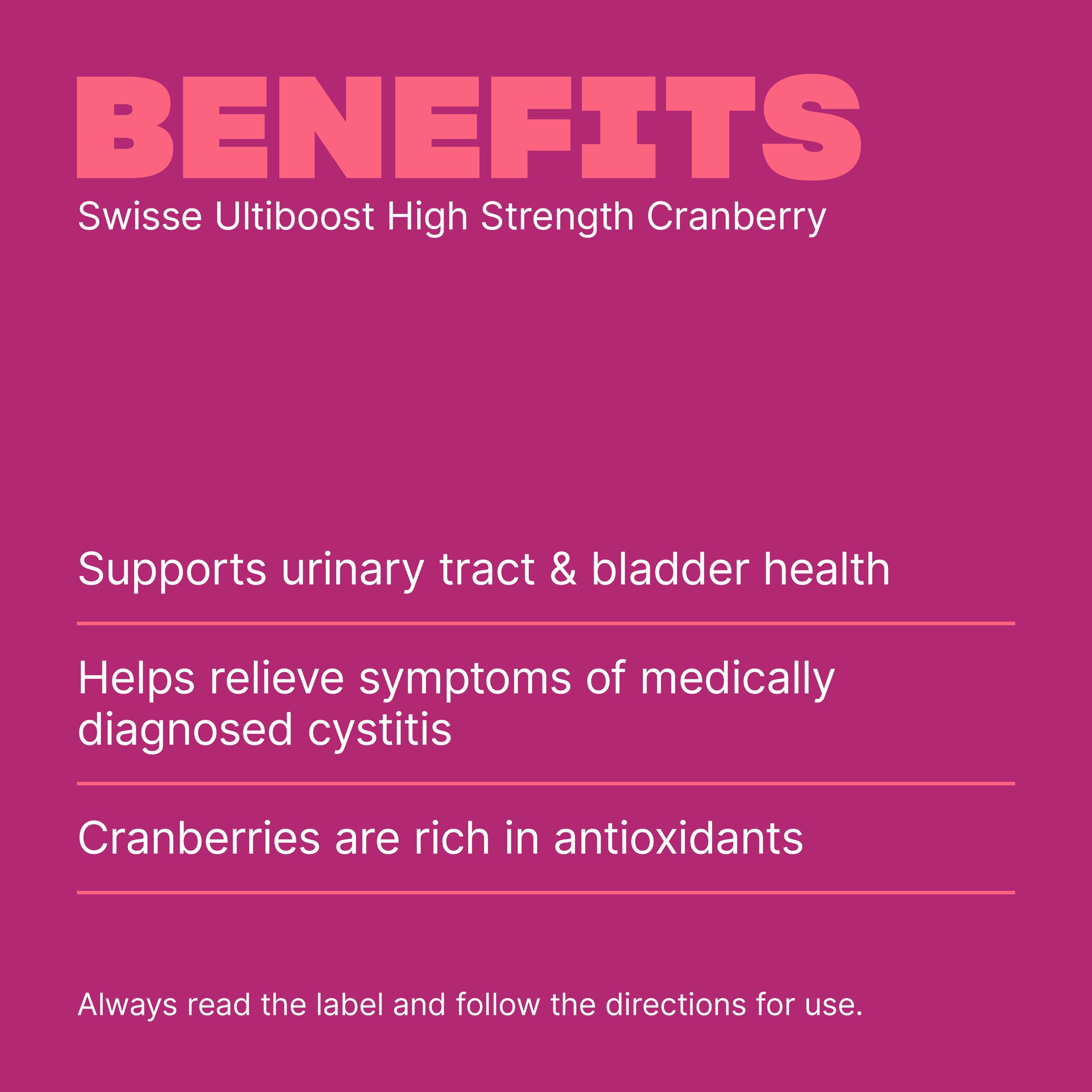 Swisse Ultiboost High Strength Cranberry 90 capsules - Image 4