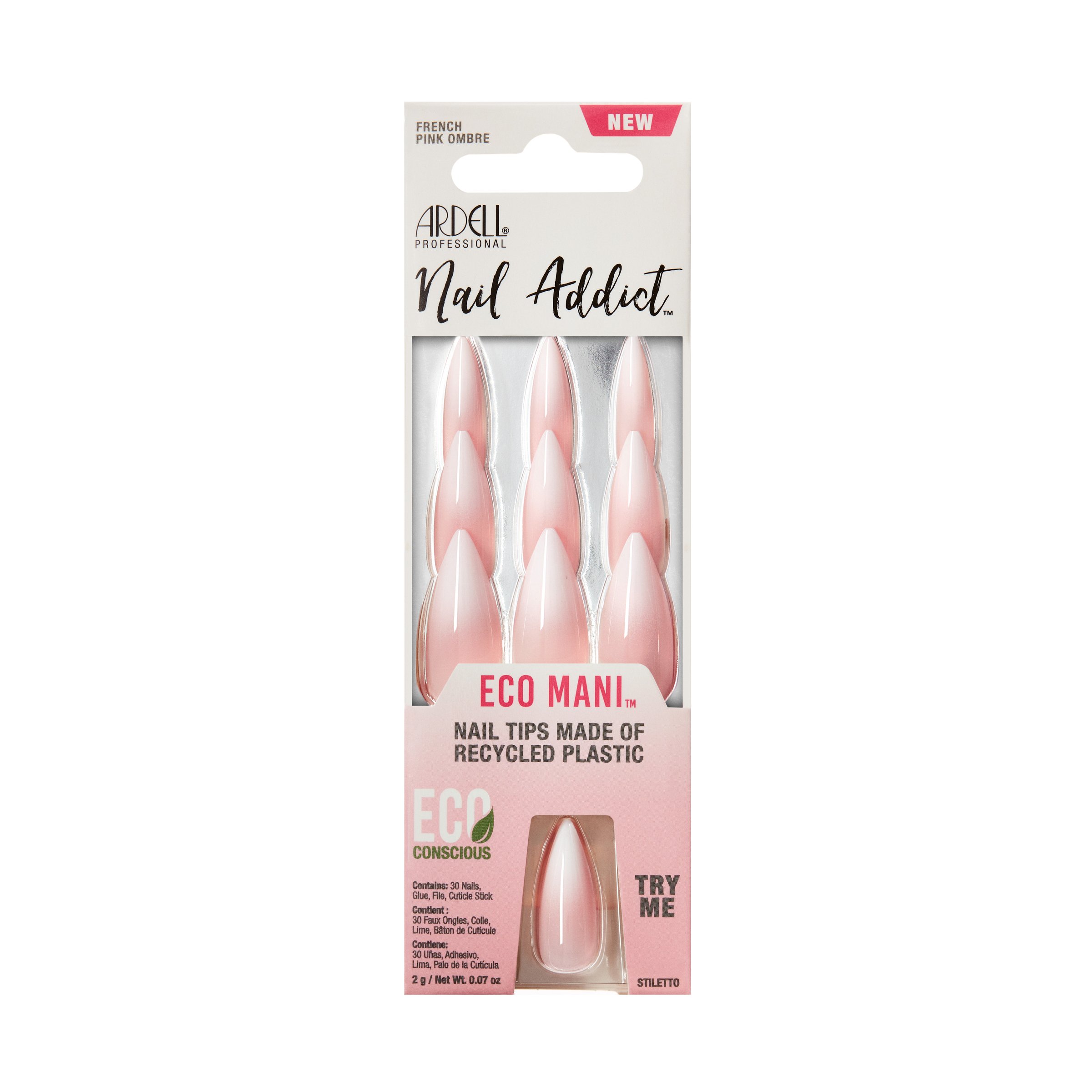 Ardell Nail Addict Eco Mani Pink Ombre 1 pack - Image 1