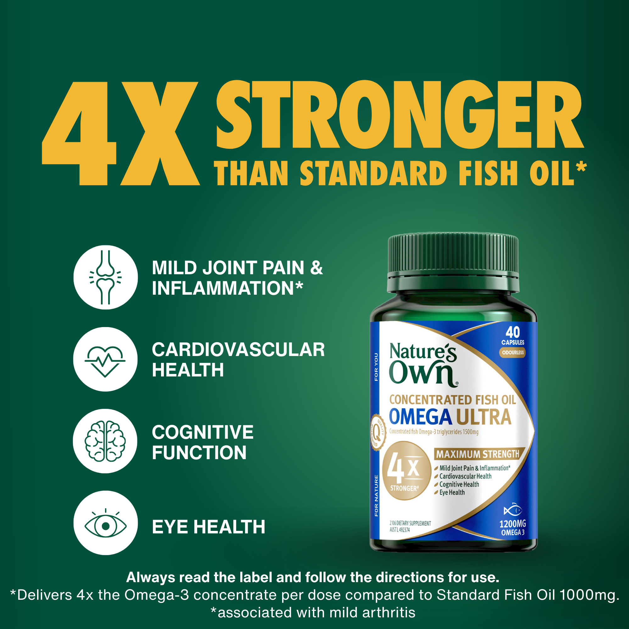 Nature's Own Ultra High/Max Strength Omega 40 soft gel capsules - Image 4