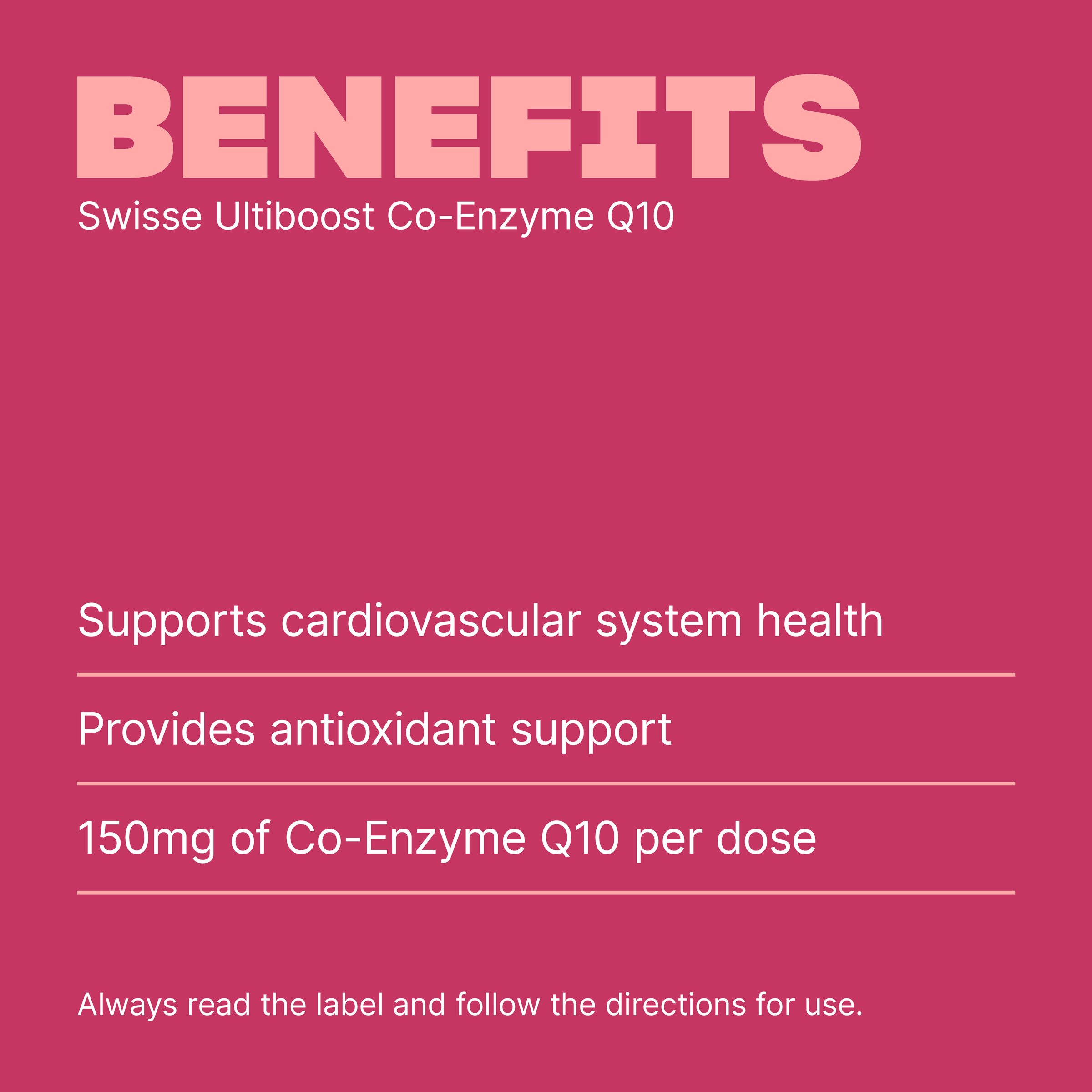 Swisse Ultiboost Co-Enzyme Q10 - 180 capsules - Image 4