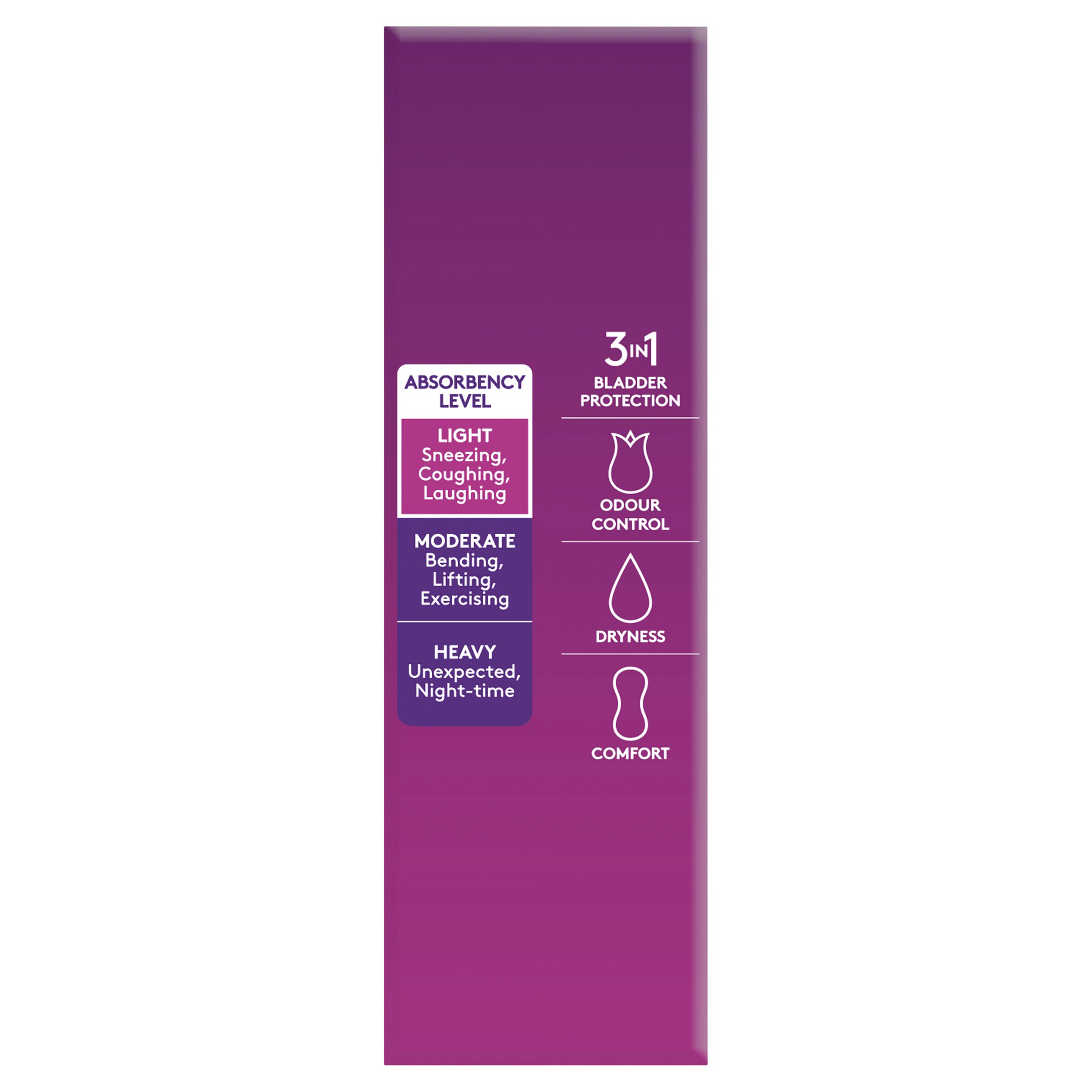 Poise Liners Extra Long 22 pack - Image 3