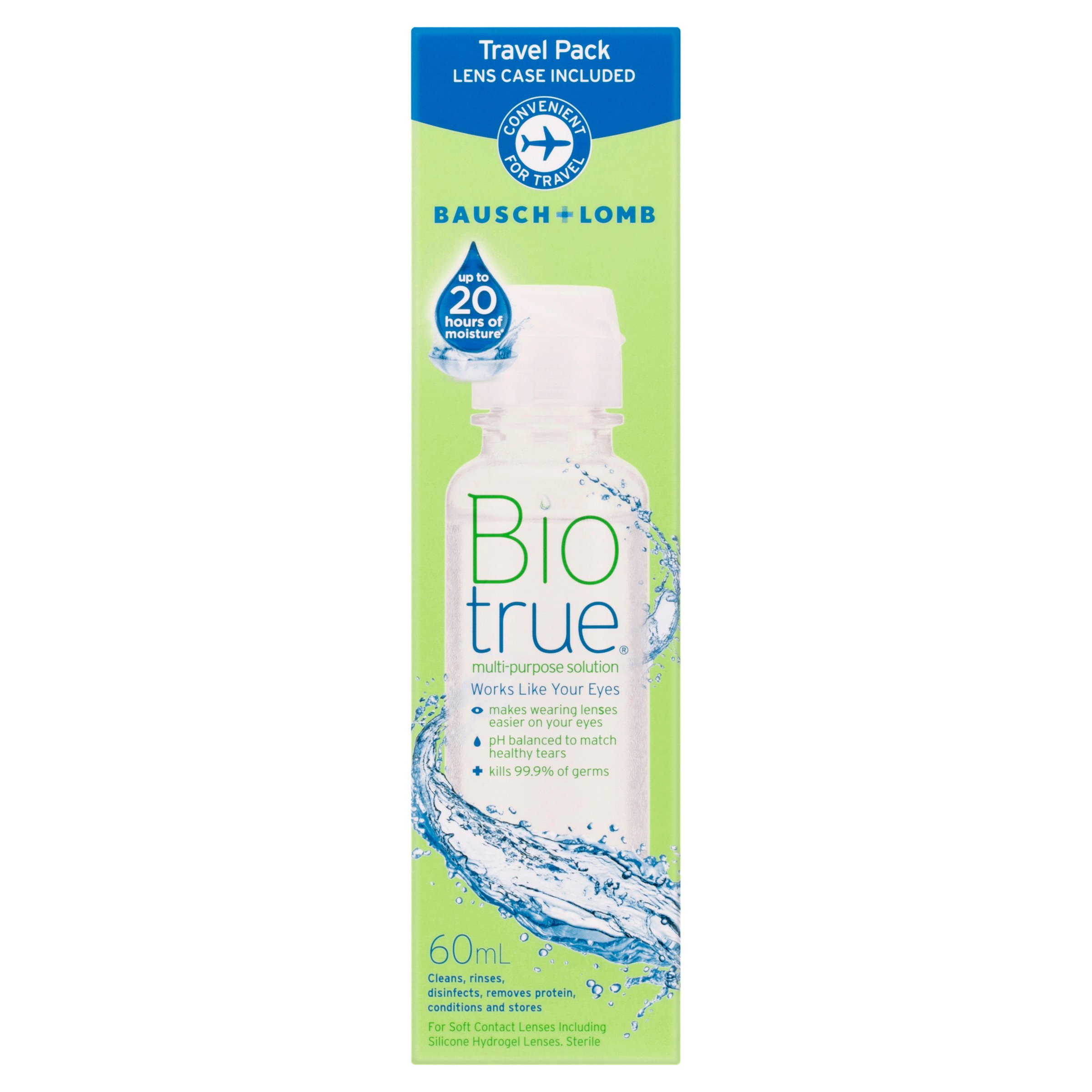 Bausch & Lomb Biotrue Multi Purpose Solution Travel Pack 60ml - Image 1