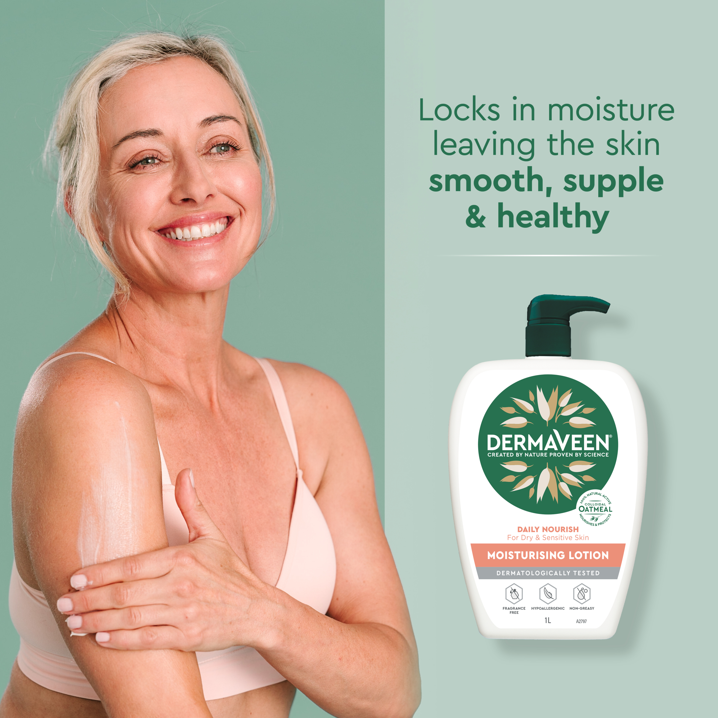 DermaVeen Daily Nourish Moisturising Lotion 1 litre - Image 3