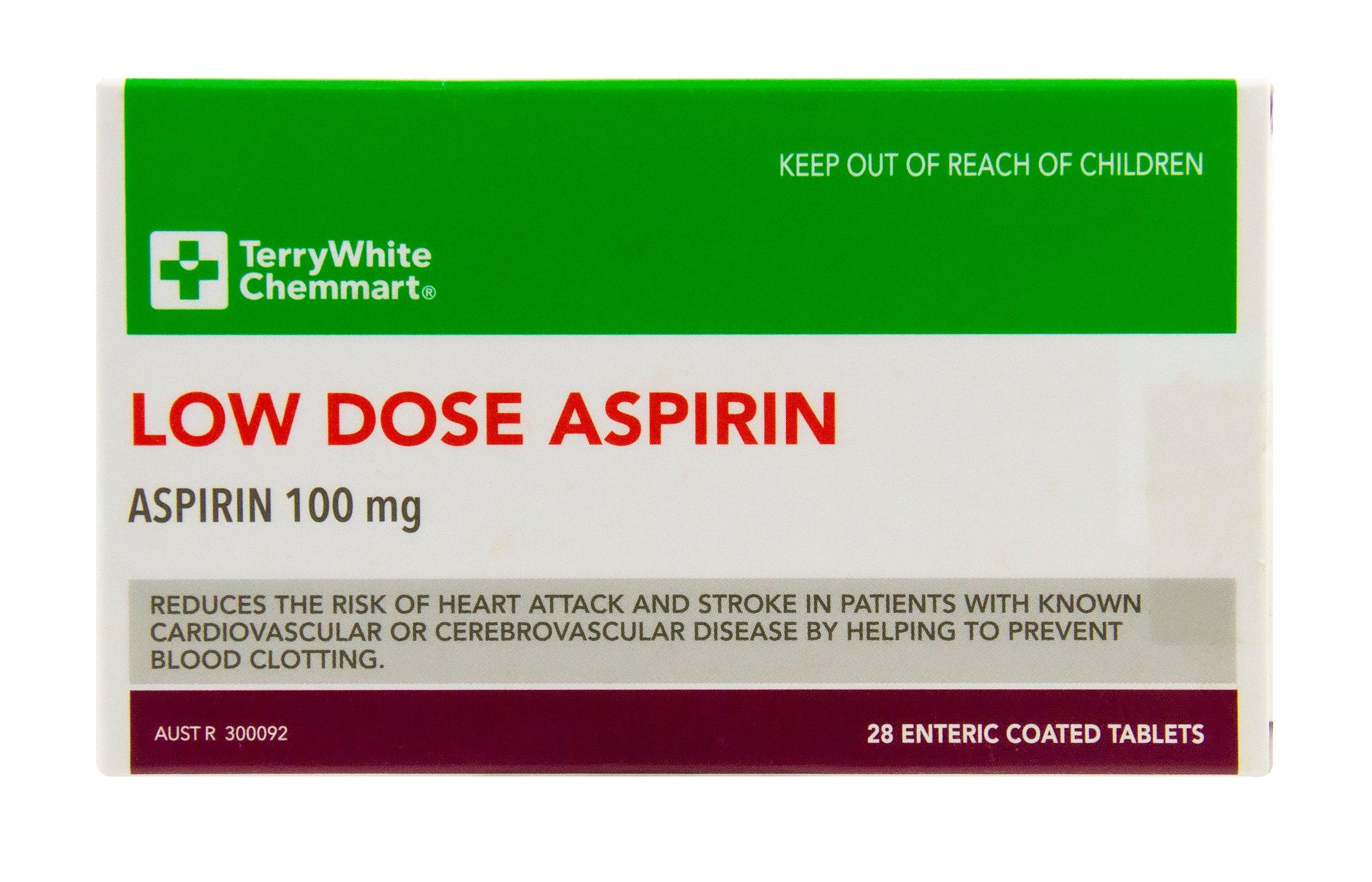 TerryWhite Chemmart Aspirin Low Dose 100mg - 28 tablets - Image 1