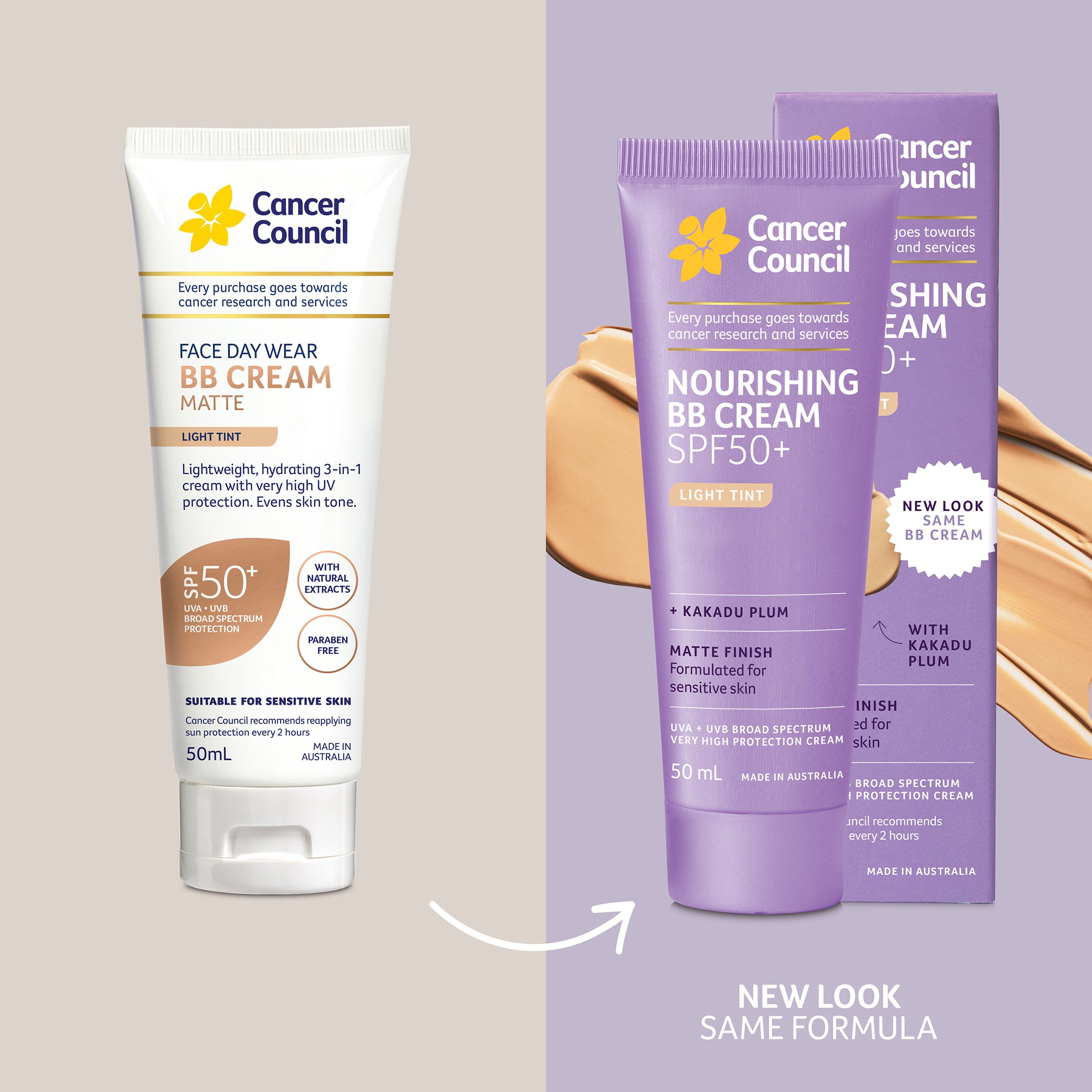 Cancer Council Face Day Wear BB Cream Light SPF50+ - 50ml - Image 5