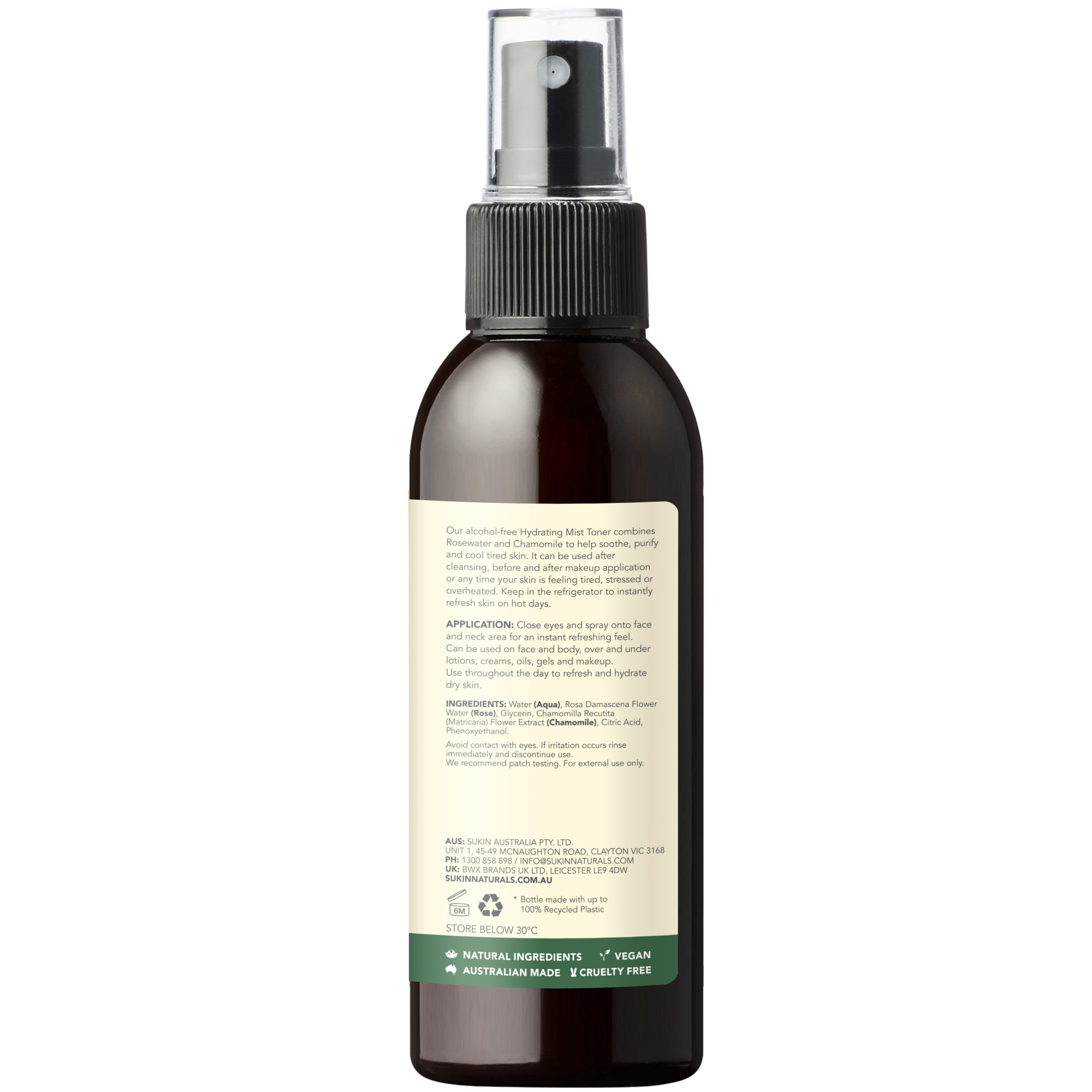 Sukin Hydrating Mist Toner 125ml - Image 3