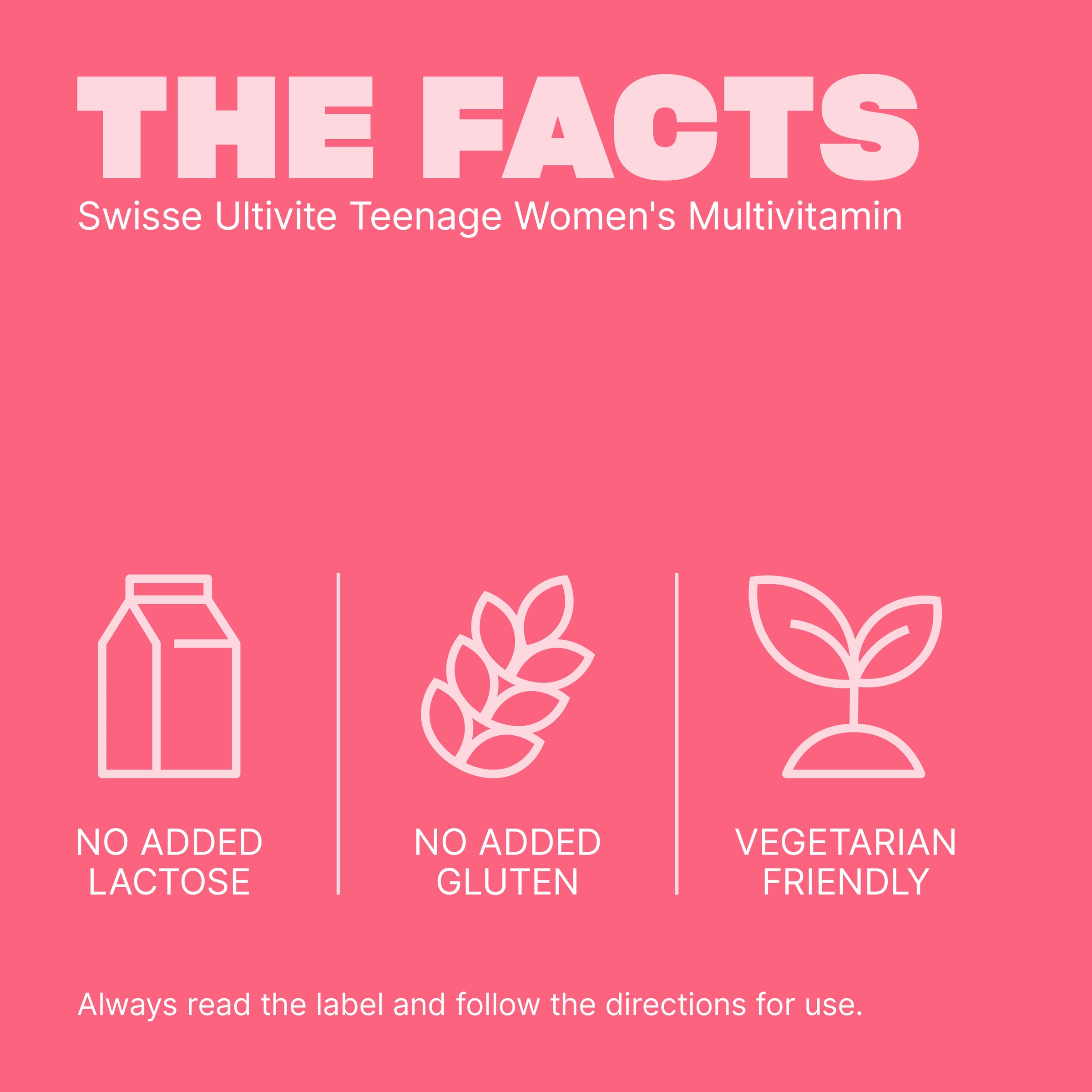 Swisse Ultivite Teenage Women's Multivitamin 60 tablets - Image 5