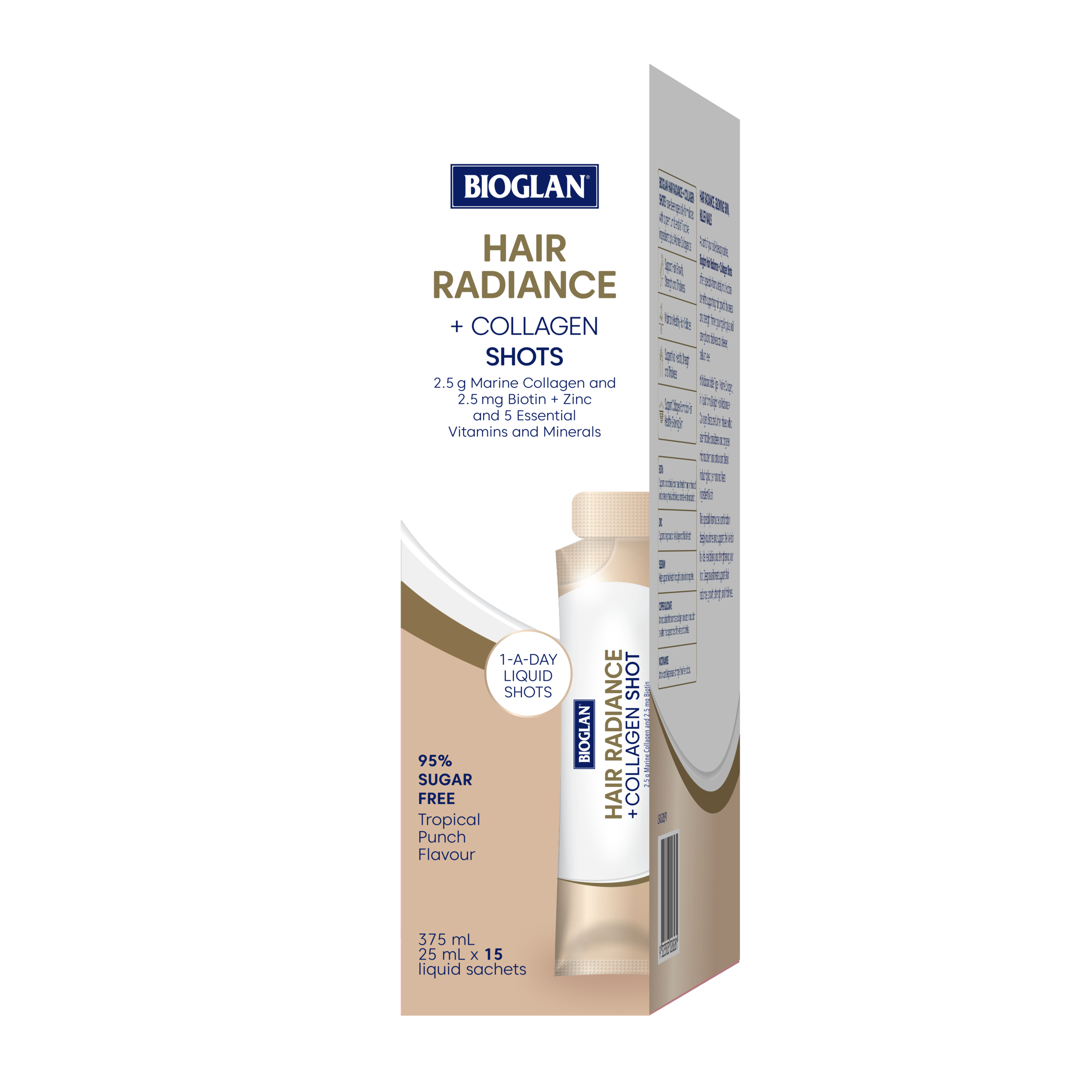 Bioglan Hair Radiance Shots 25ml - 15 sachets - Image 4