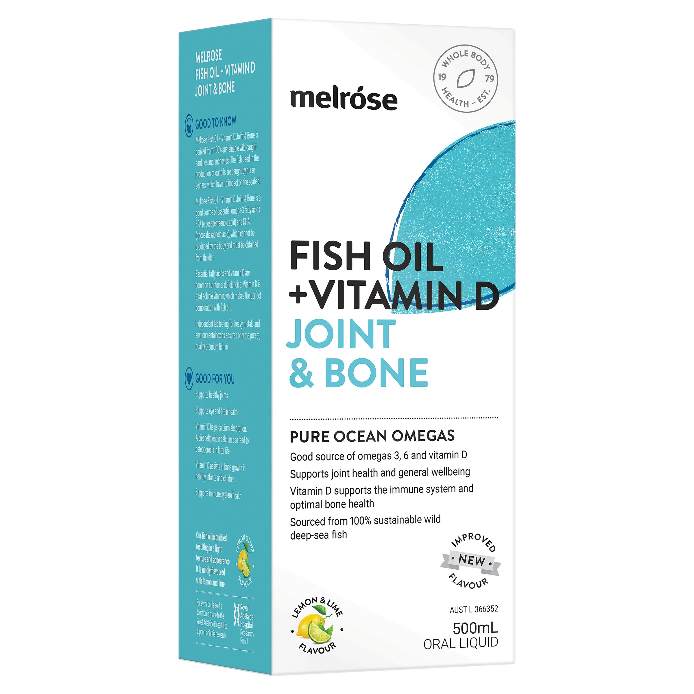 Melrose Fish Oil + Vitamin D Joint & Bone 500ml - Image 5
