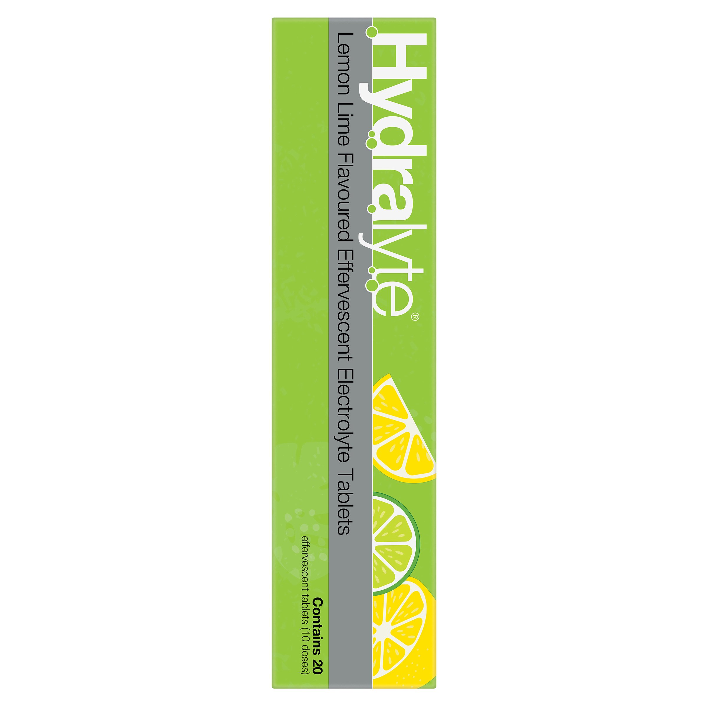 Hydralyte Effervescent Lemon Lime 20 tablets - Image 13