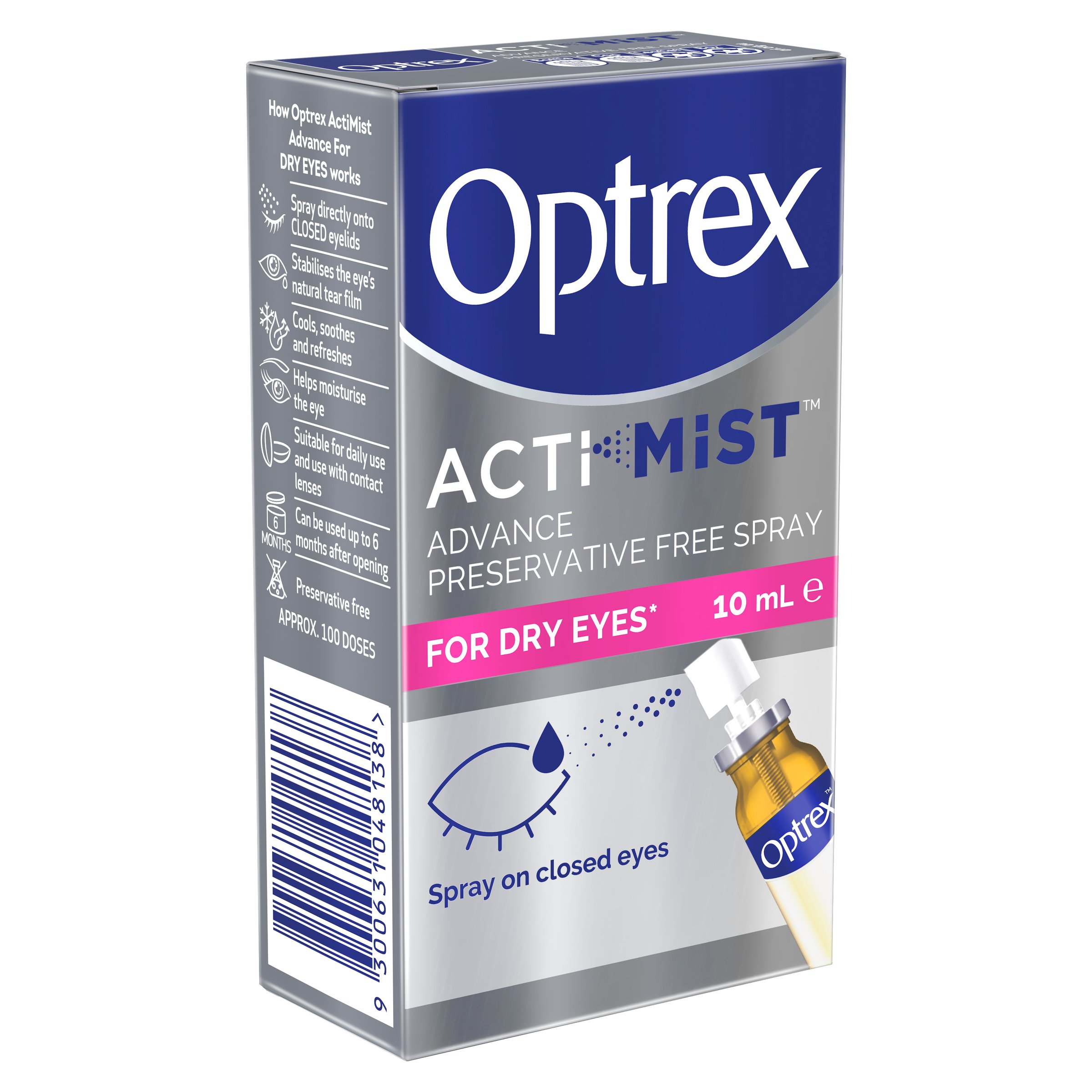 Optrex ACTiMIST Advance Preservative Free Eye Spray 10ml - Image 5