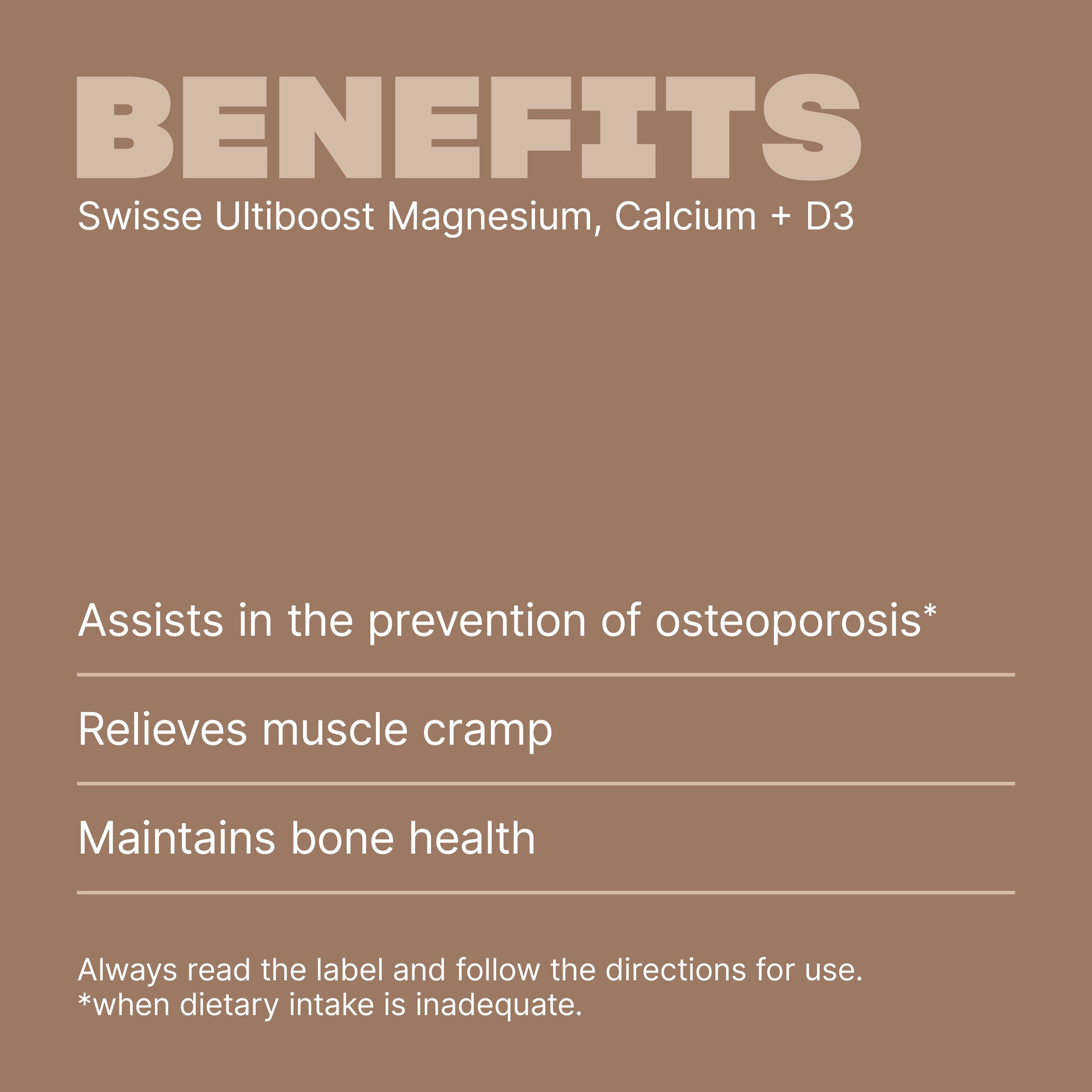 Swisse Ultiboost Magnesium Calcium + Vitamin D3 - 180 tablets - Image 4