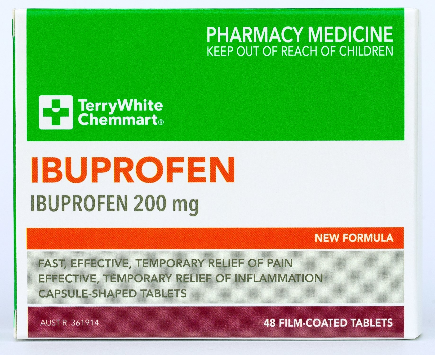 TerryWhite Chemmart Ibuprofen 200mg - 48 tablets