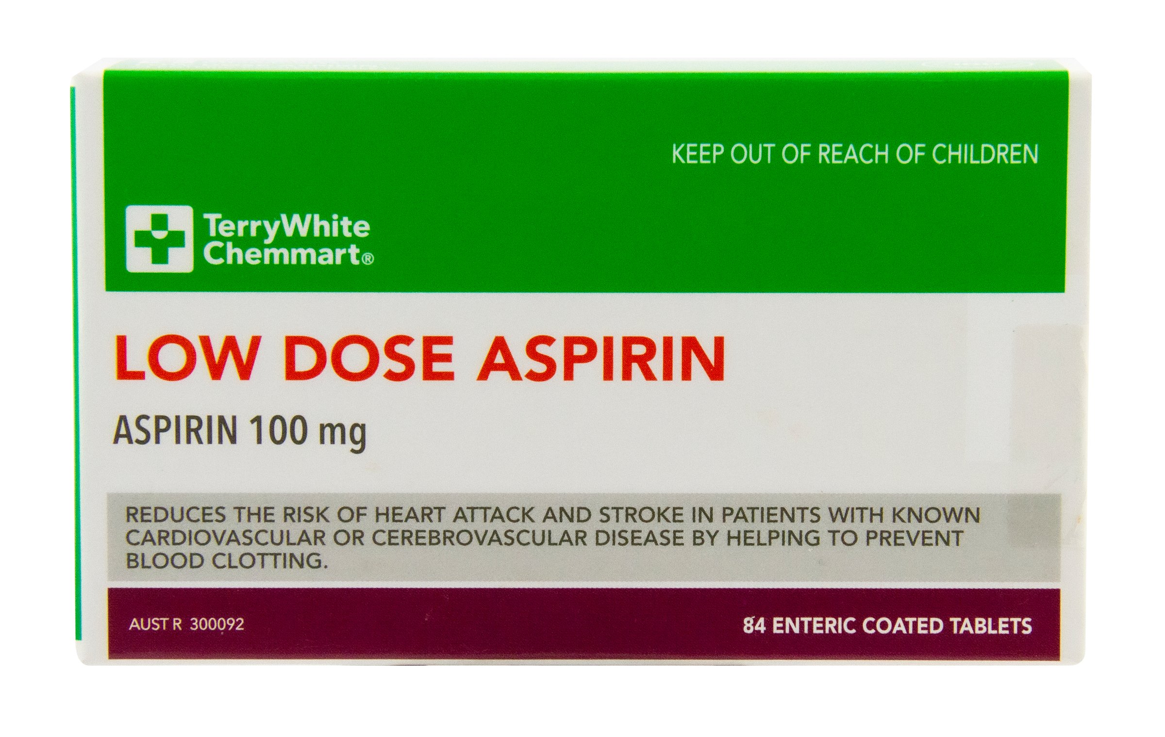 TerryWhite Chemmart Aspirin Low Dose 100mg - 84 tablets - Image 1
