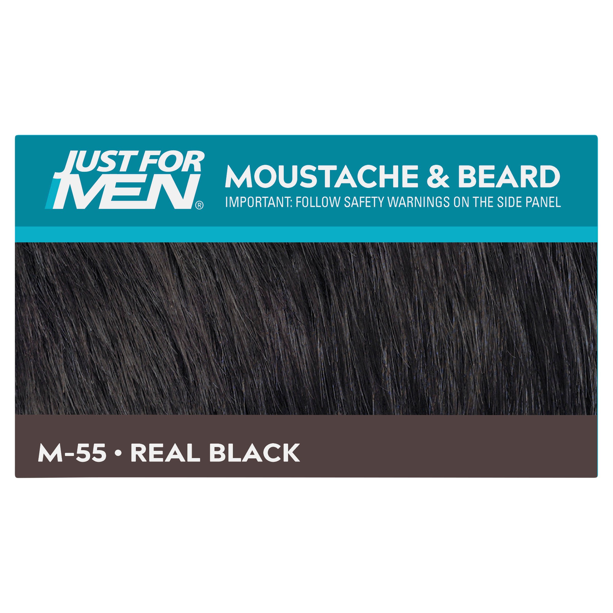 Just For Men Moustache & Beard Brush-In Colour Gel M55 Real Black 1 pack - Image 4