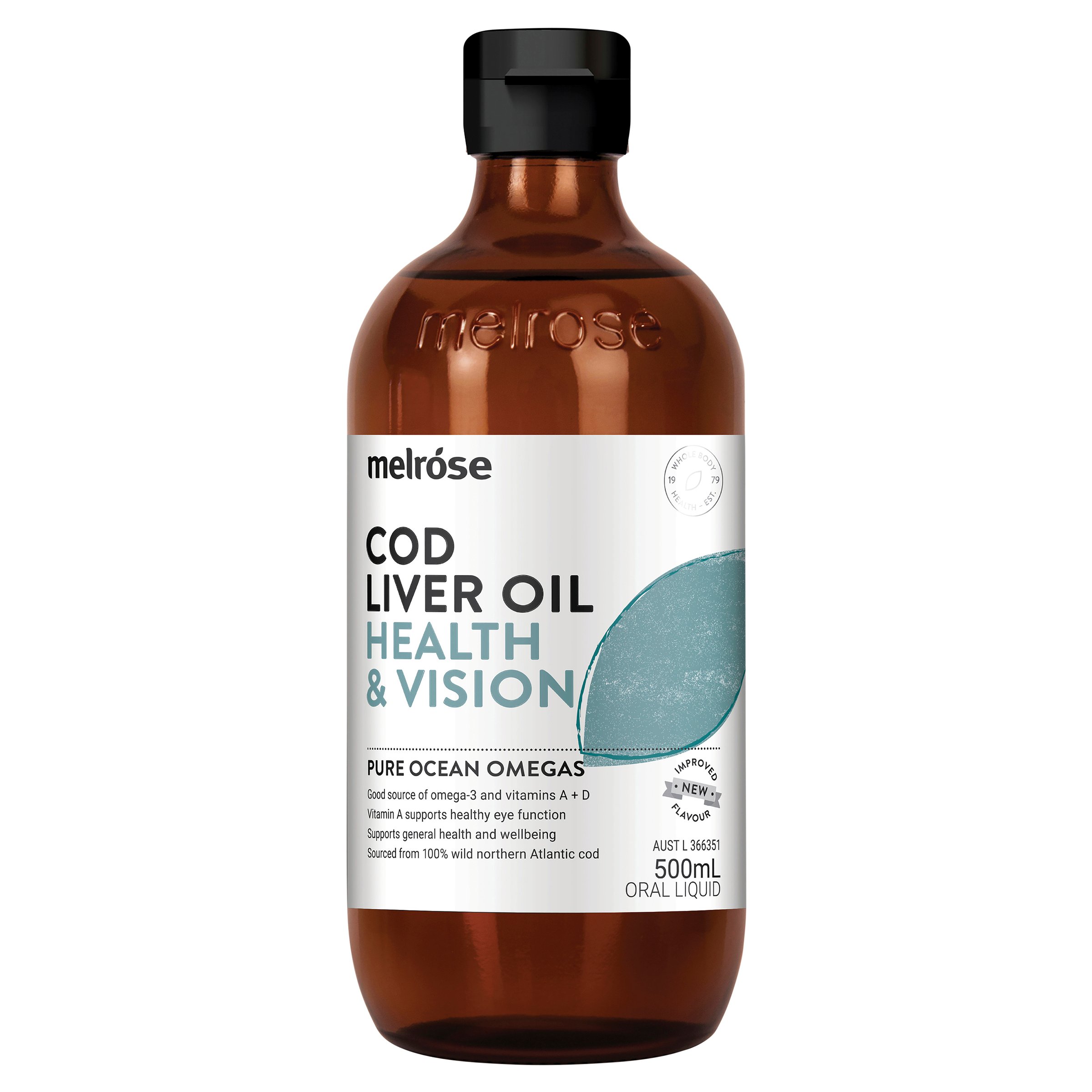 Melrose Cod Liver Oil Health & Vision 500ml - Image 1